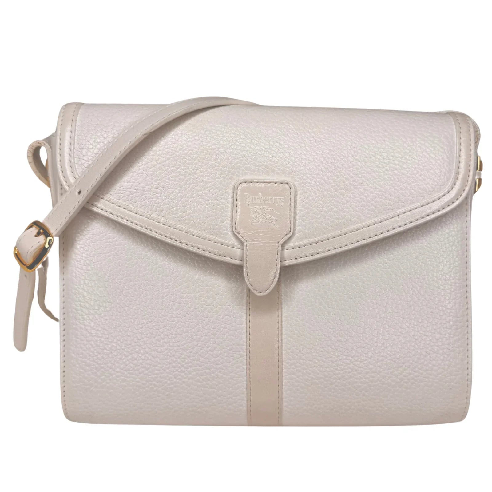 Burberry Leather Crossbody Bag white