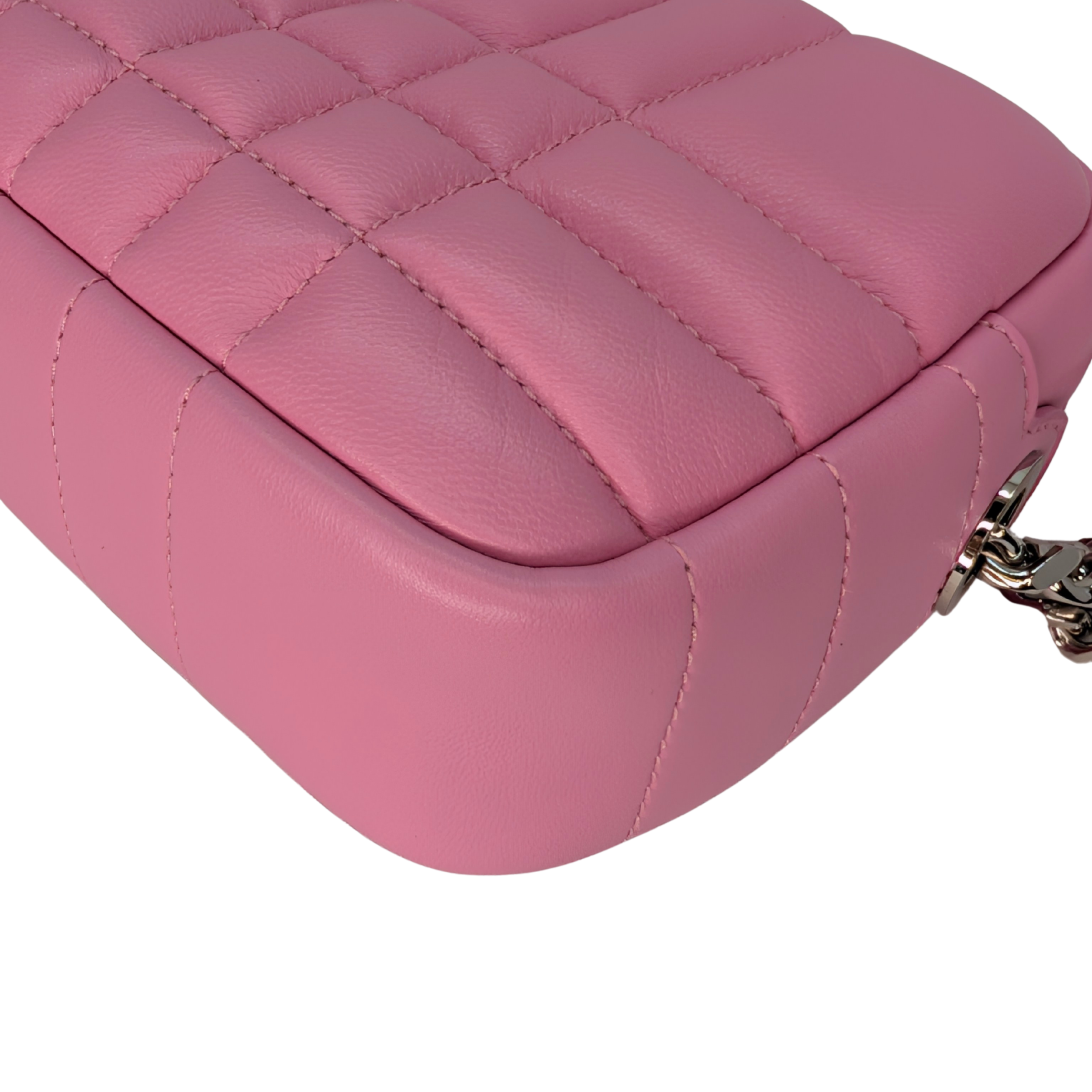 Burberry TB Mini Quilted Lambskin Lola Camera Bag Pink
