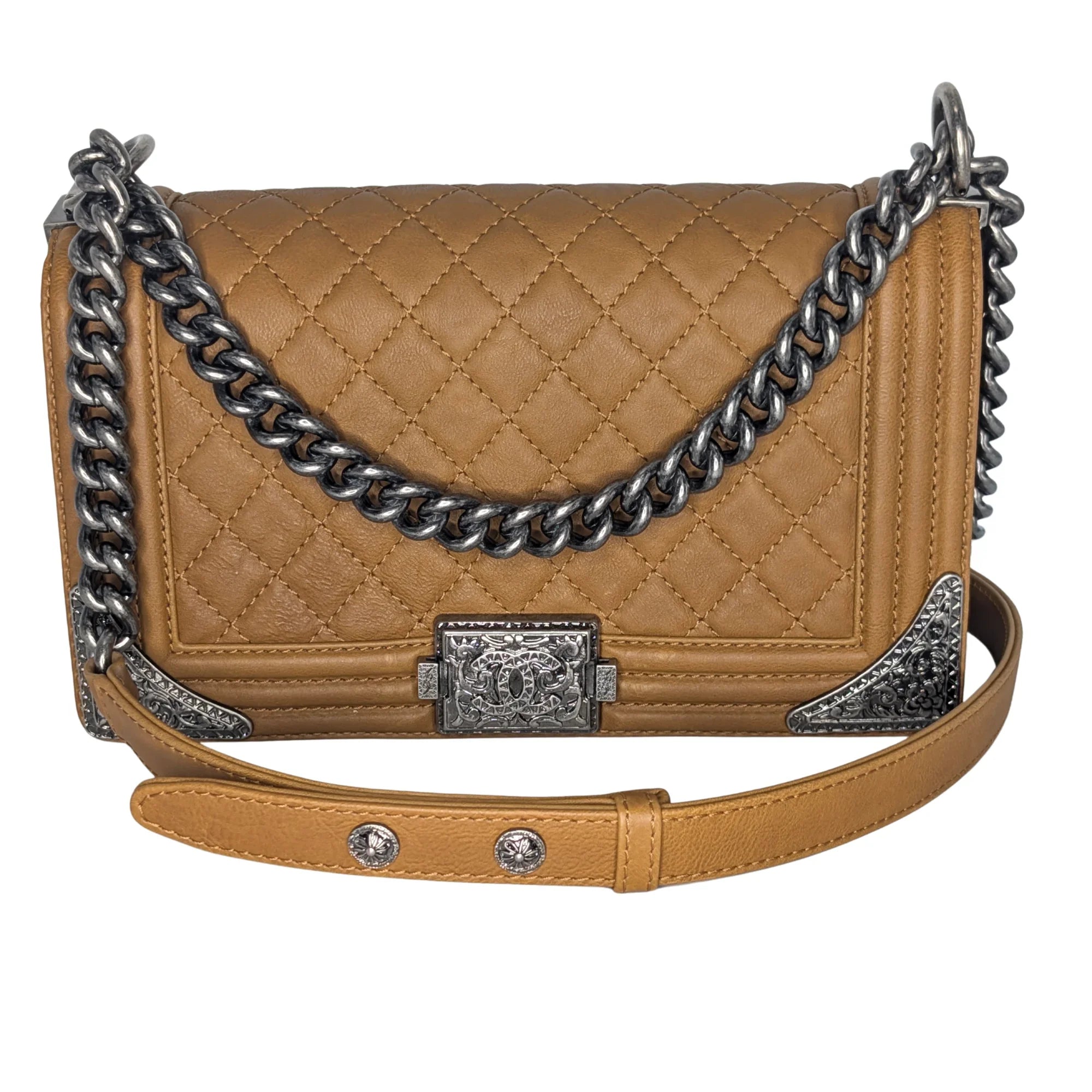 Chanel Paris-Dallas Boy Flap Bag Brown - Lost Designer