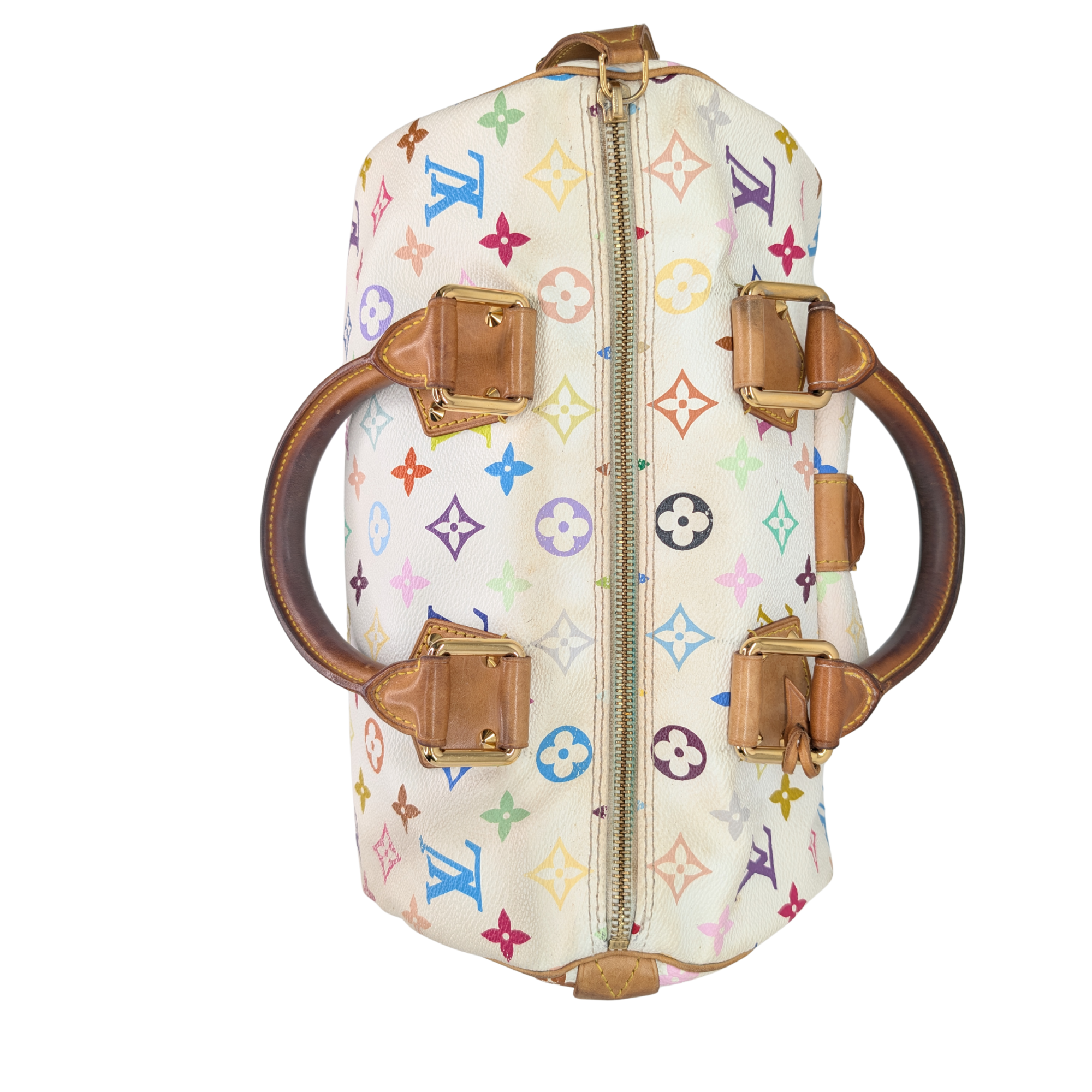 Louis Vuitton Murakami Speedy 30 Multicolour Handbag White
