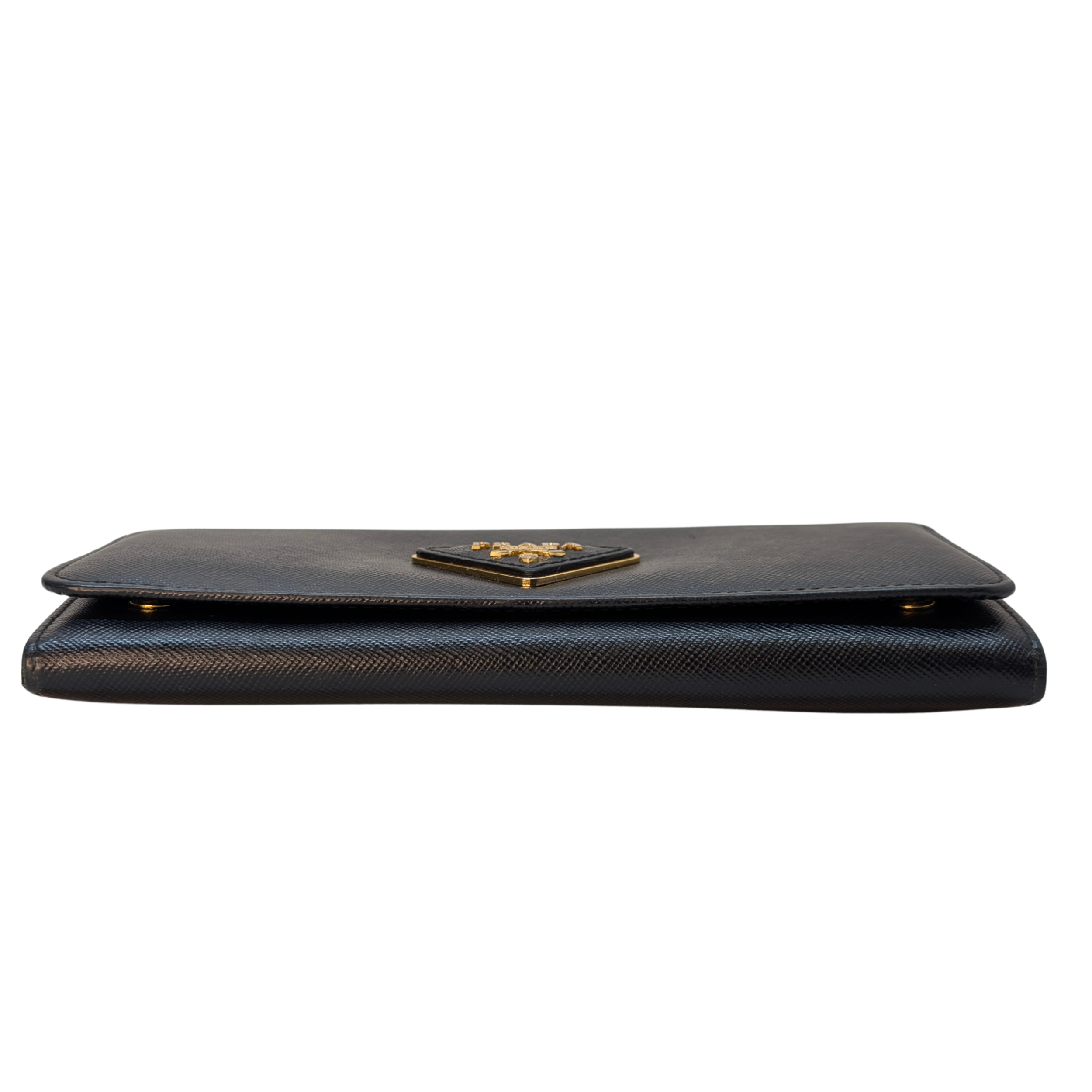 Prada Saffiano Leather Long Wallet Black
