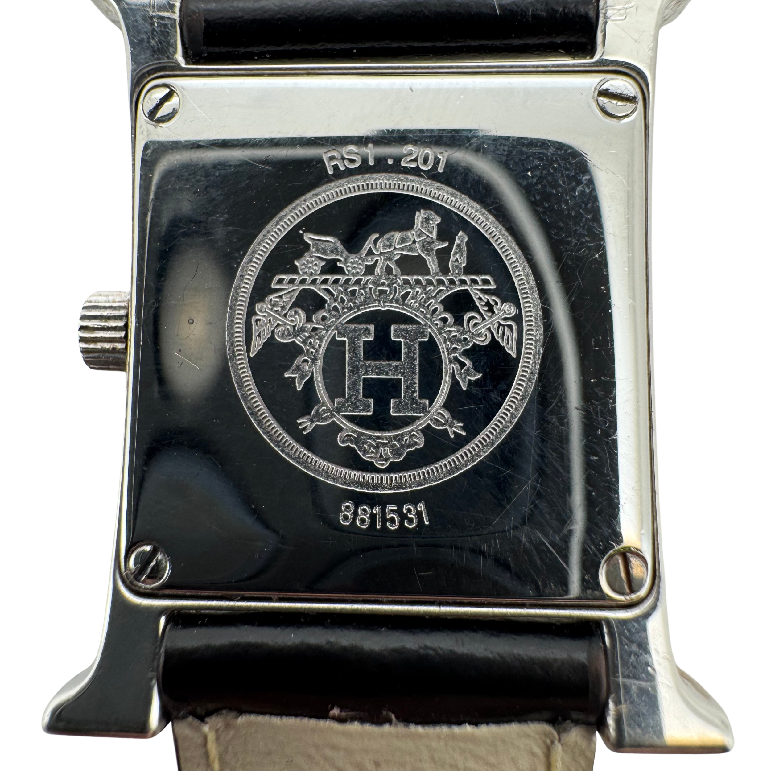 Hermes H Watch RS1.201 Quartz Stainless Steel white Dial