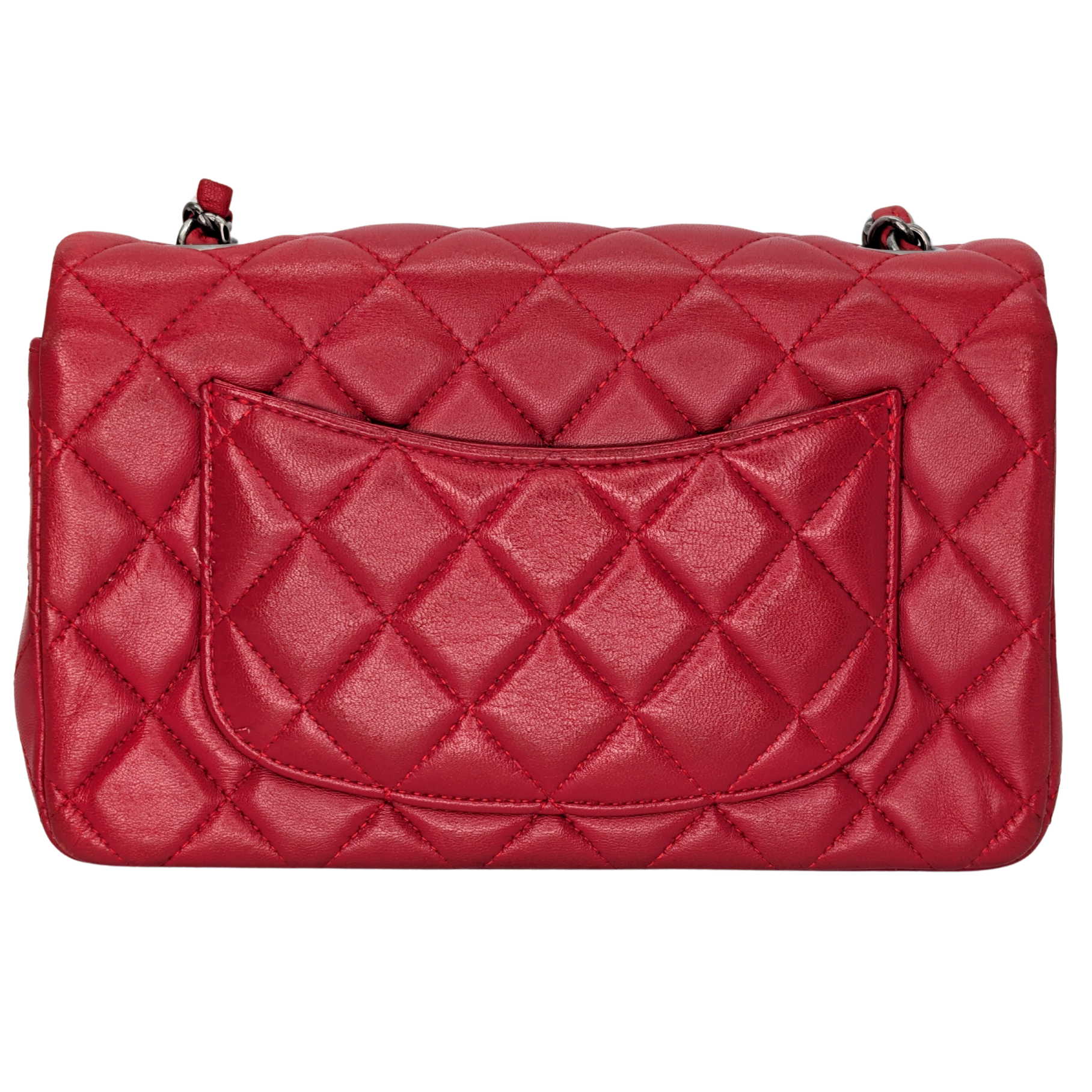 Chanel Mini Rectangular Classic Flap Bag Red