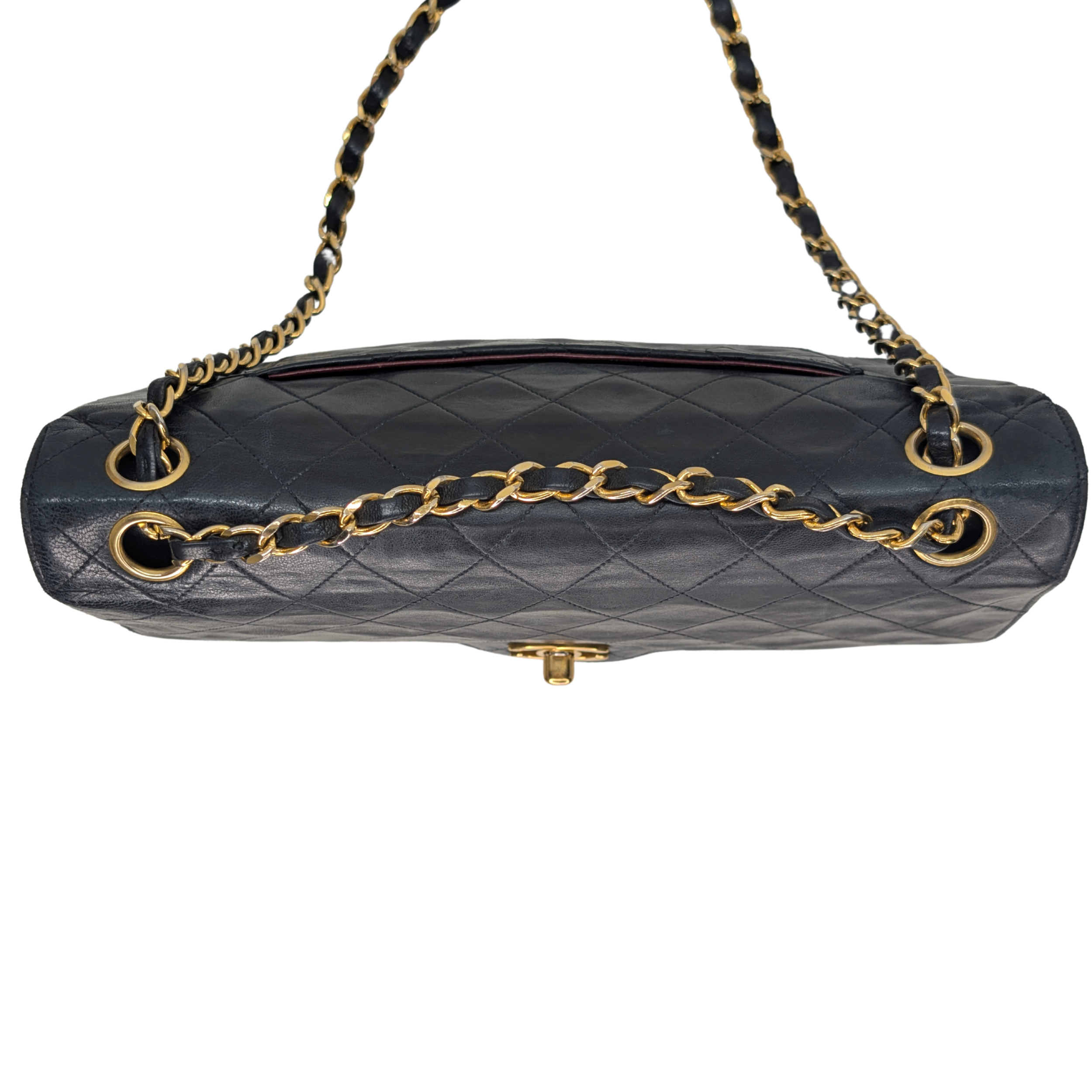 Chanel 复古经典款双翻盖中号手袋 黑色