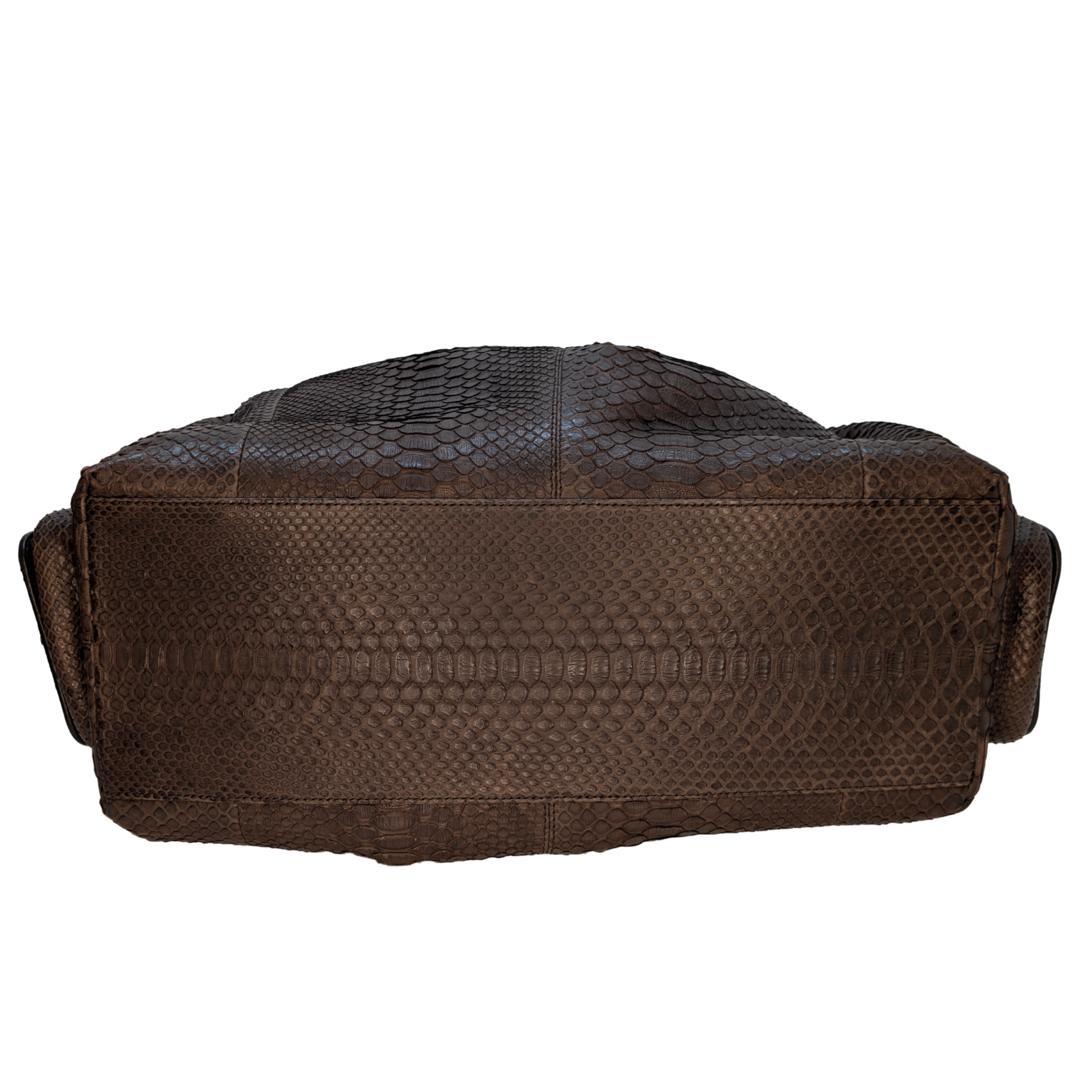 Bvlgari Limited Edition Brown Python Leather Chain Shoulder Bag