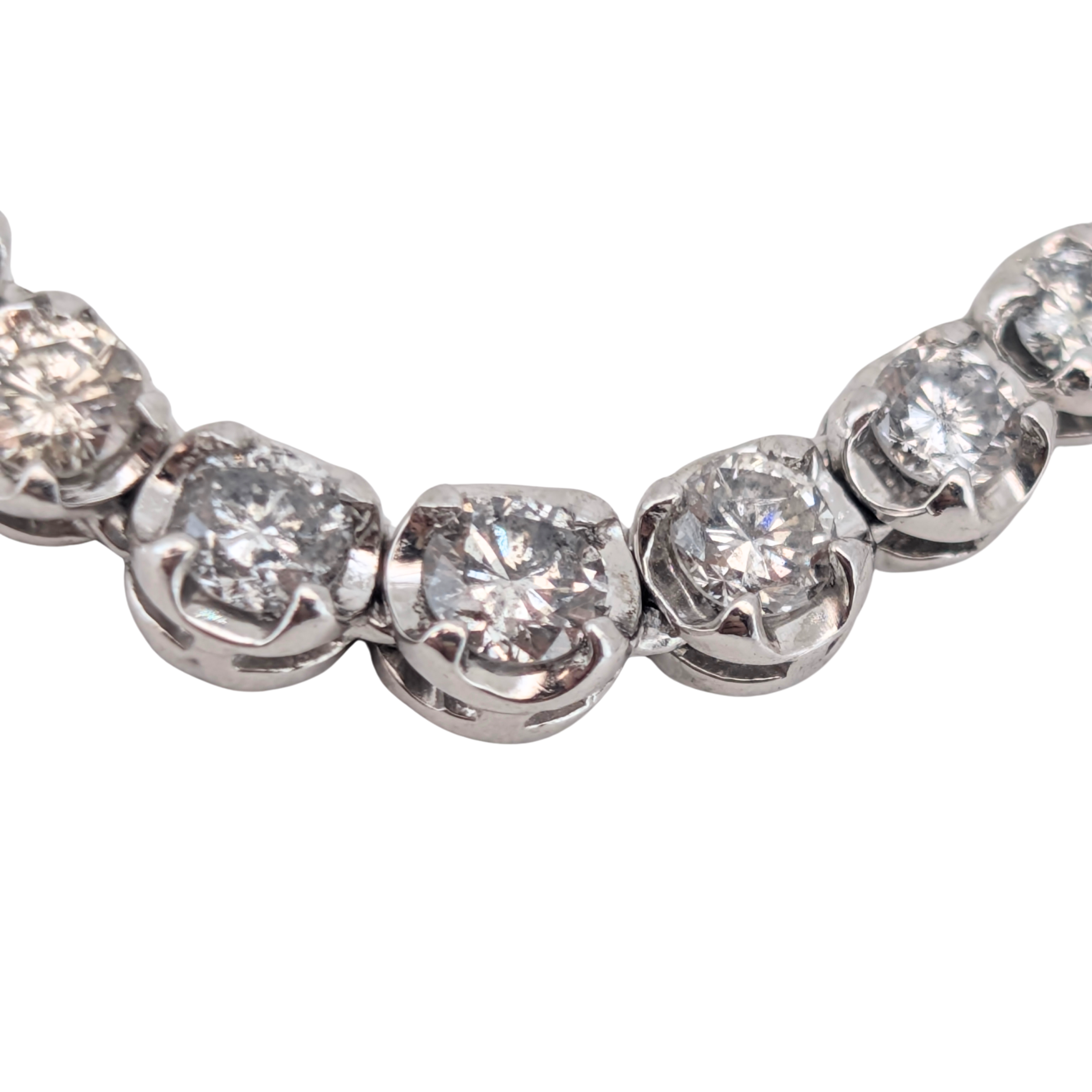 3.00Ct Natural Diamond Tennis Necklace In Platinum