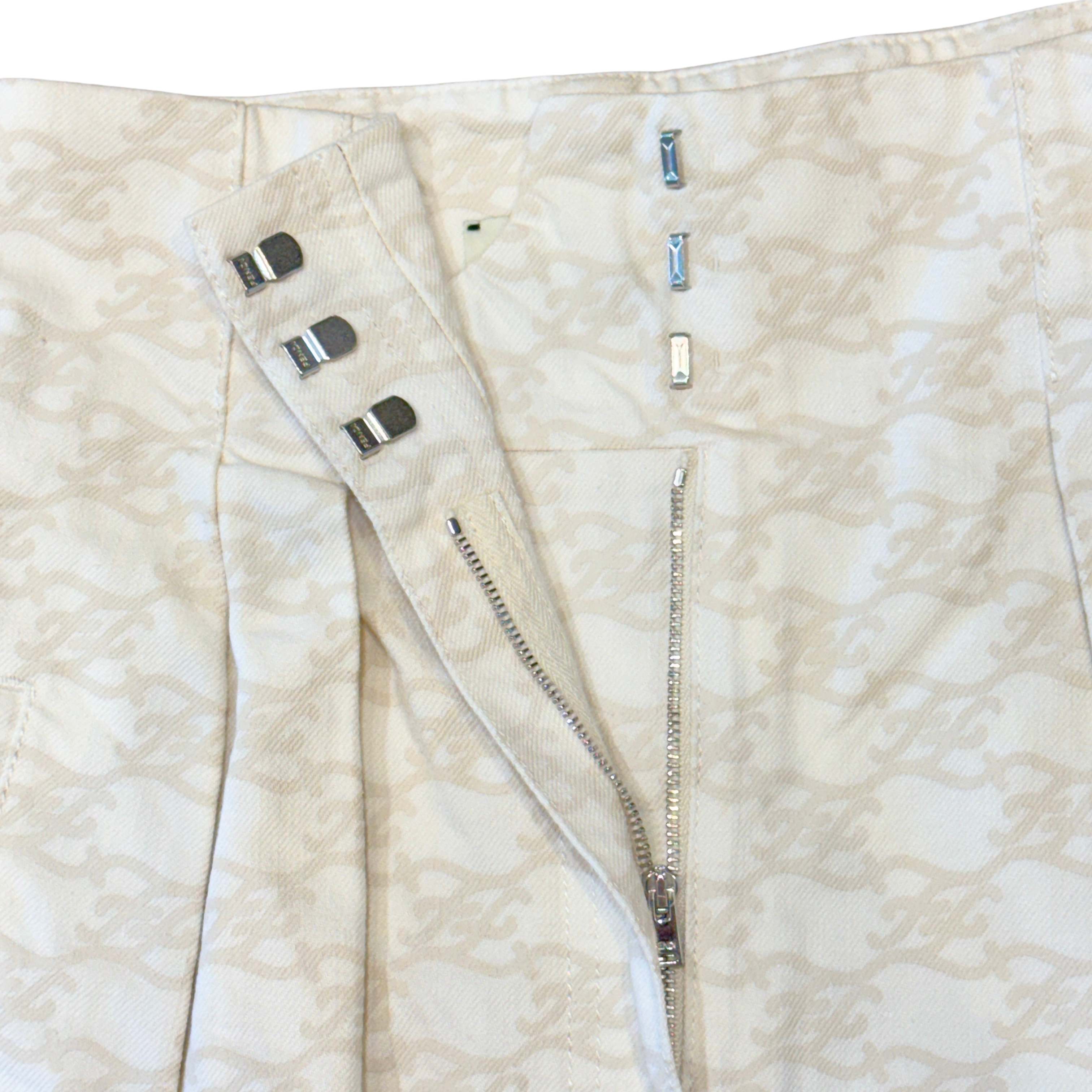 Fendi Denim Setup Shorts White 38