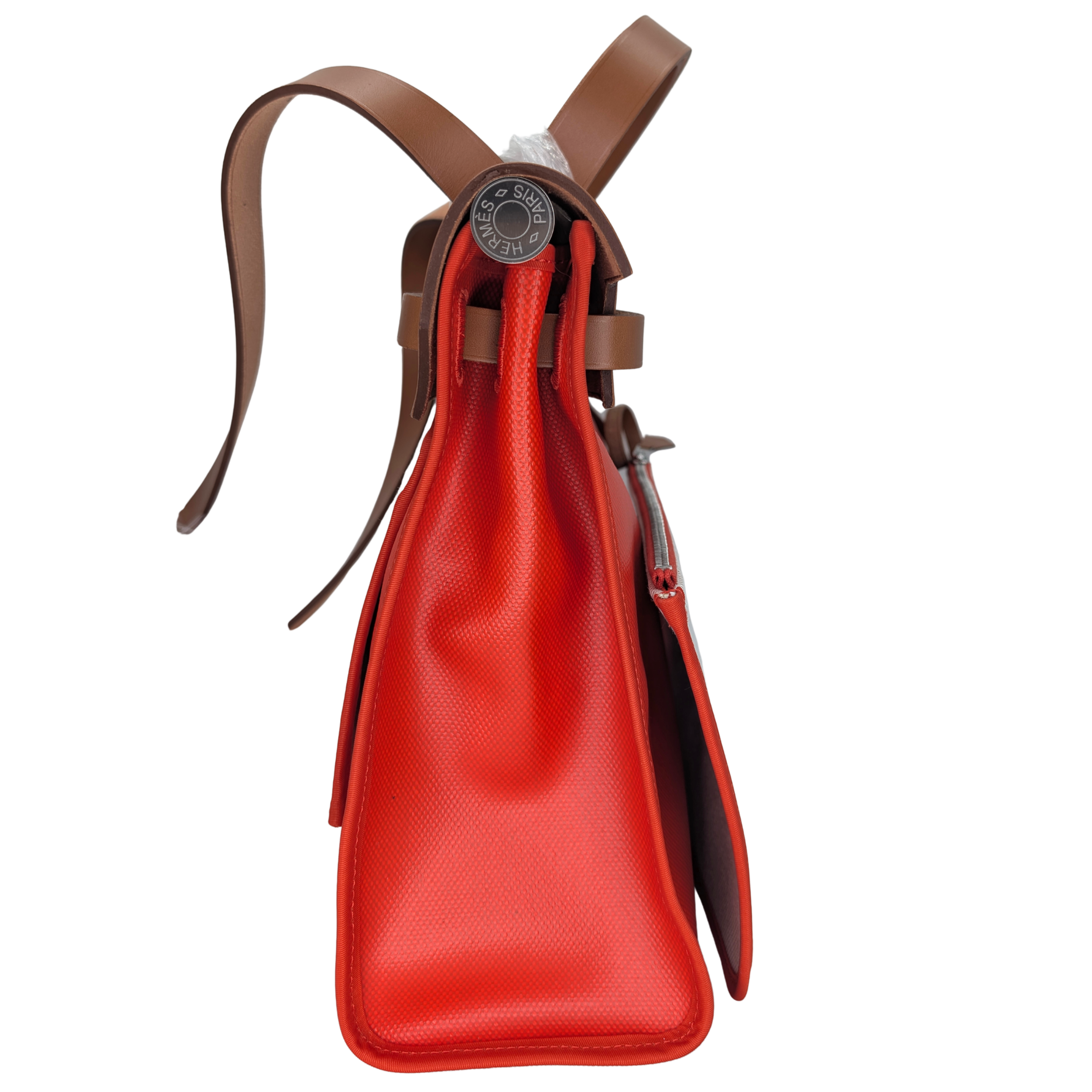 Hermes Herbag 31 Berline Canvas Hunter Orange Stamp U