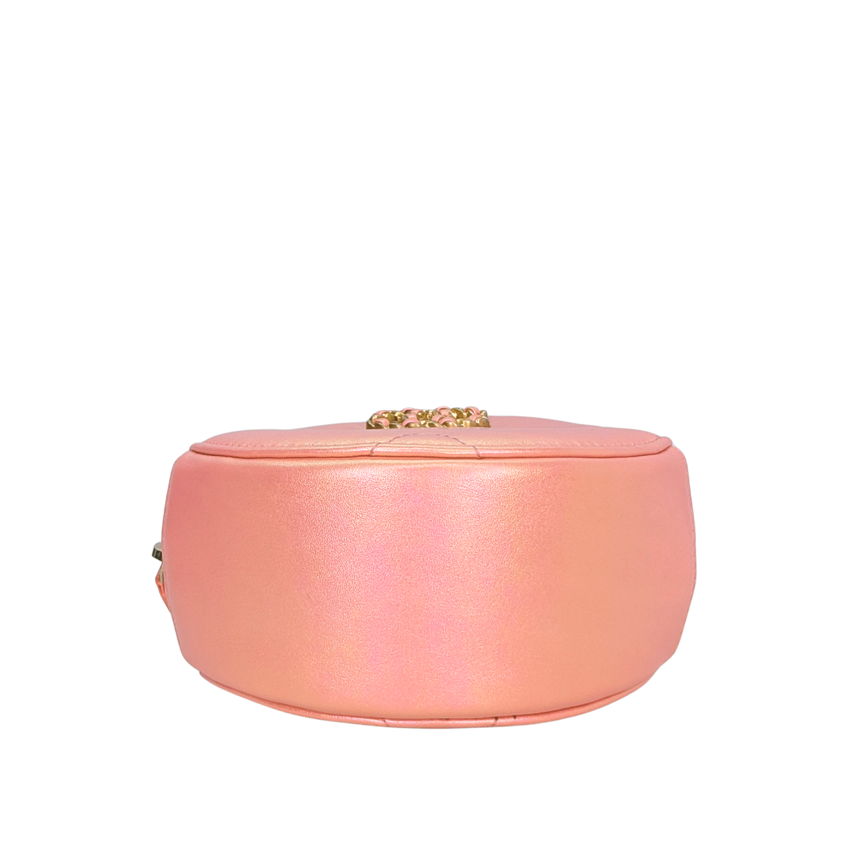 Chanel 19 Round Clutch with Chain Iridescent Pink Bag