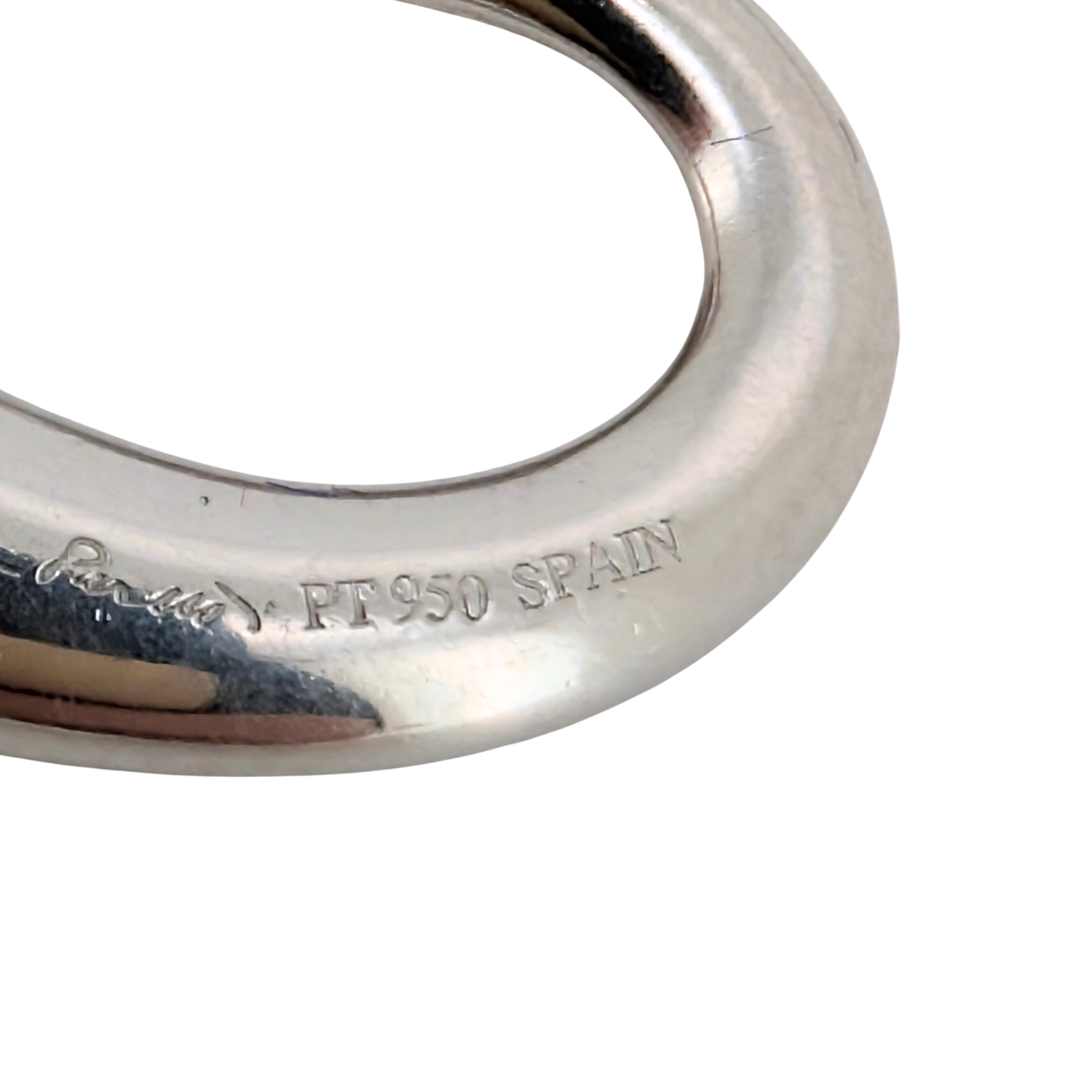 Tiffany & Co. Elsa Peretti Medium Open Heart Pavé Diamond Necklace Platinum