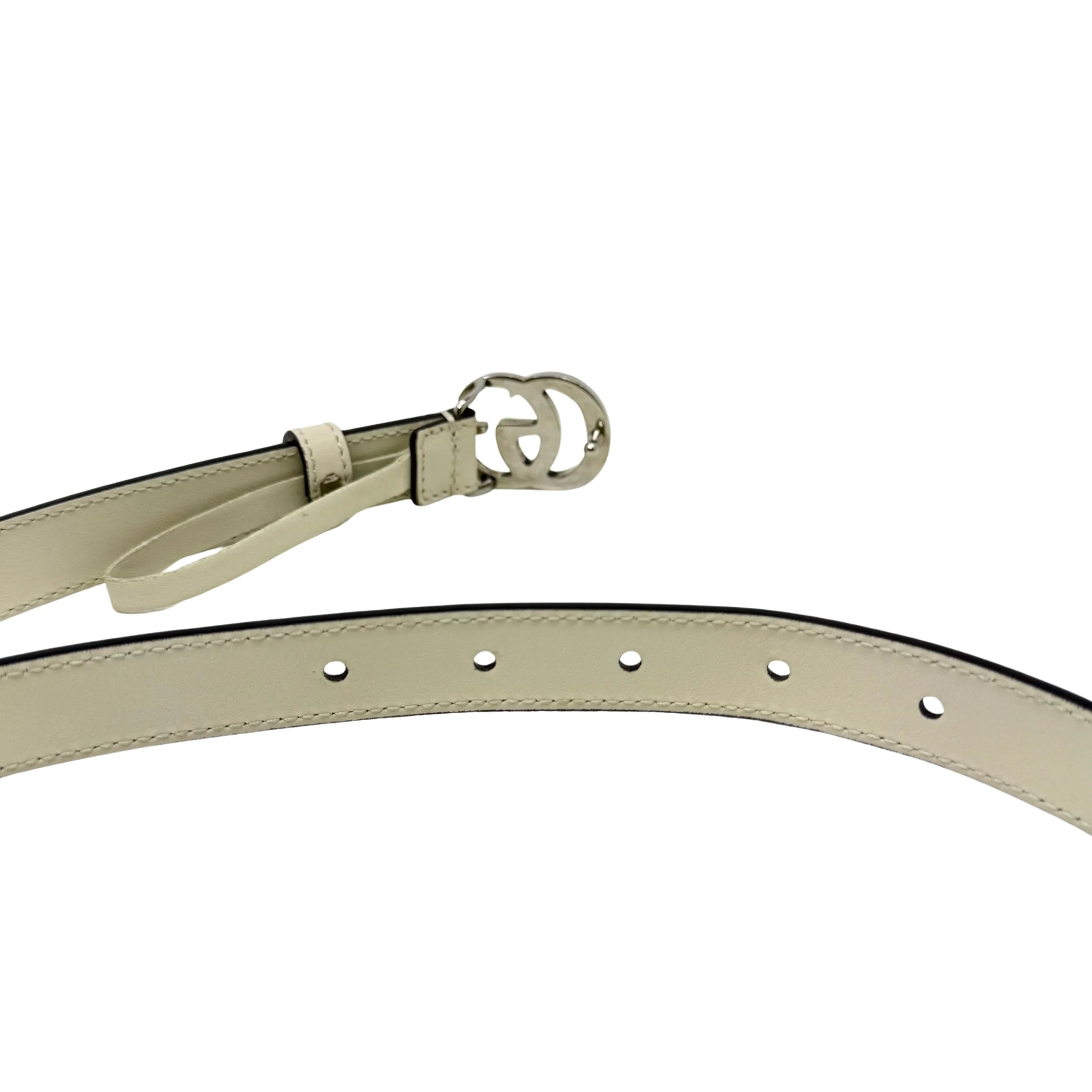 Gucci GG Marmont Thin Belt White 90