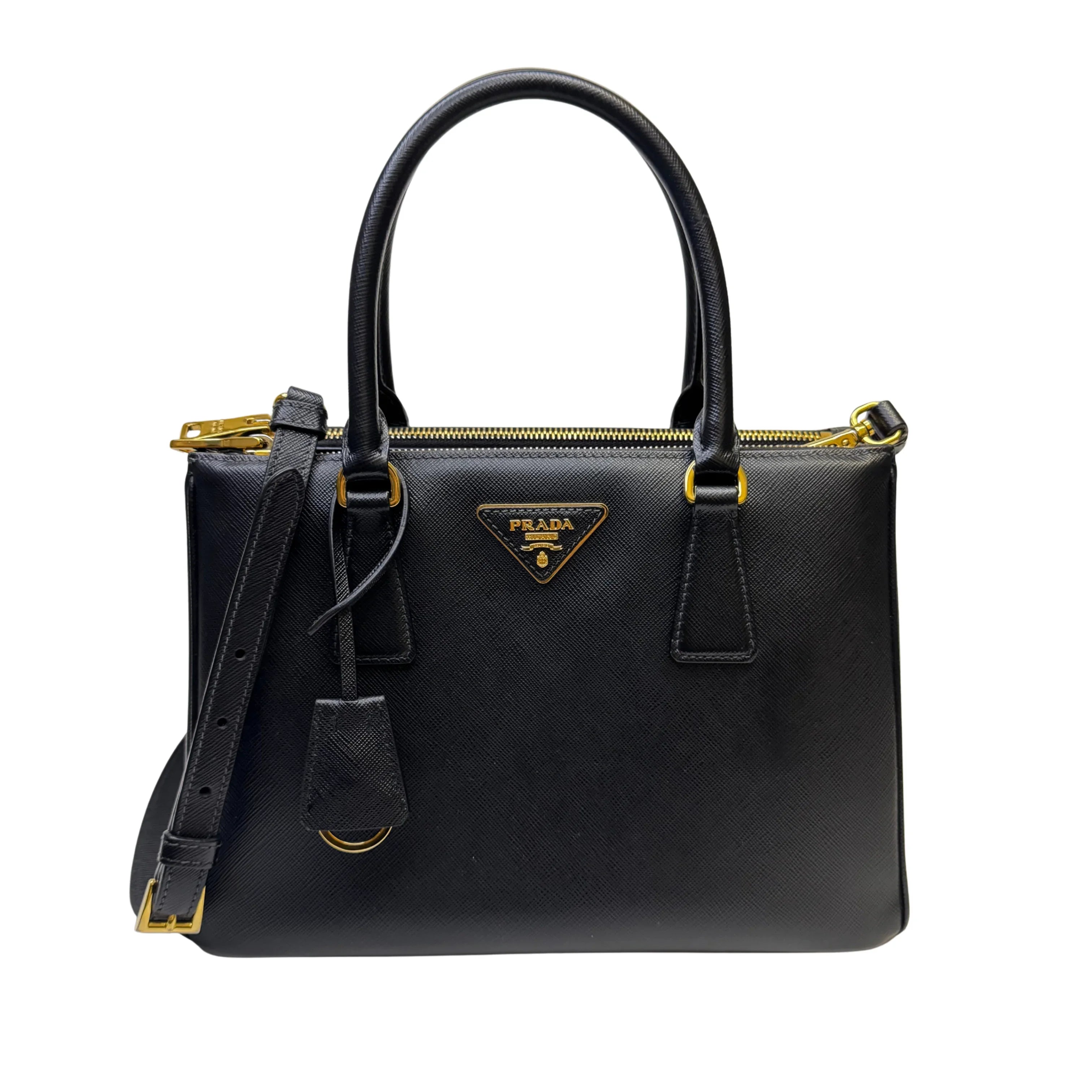 Prada Medium Galleria Saffiano leather bag Black