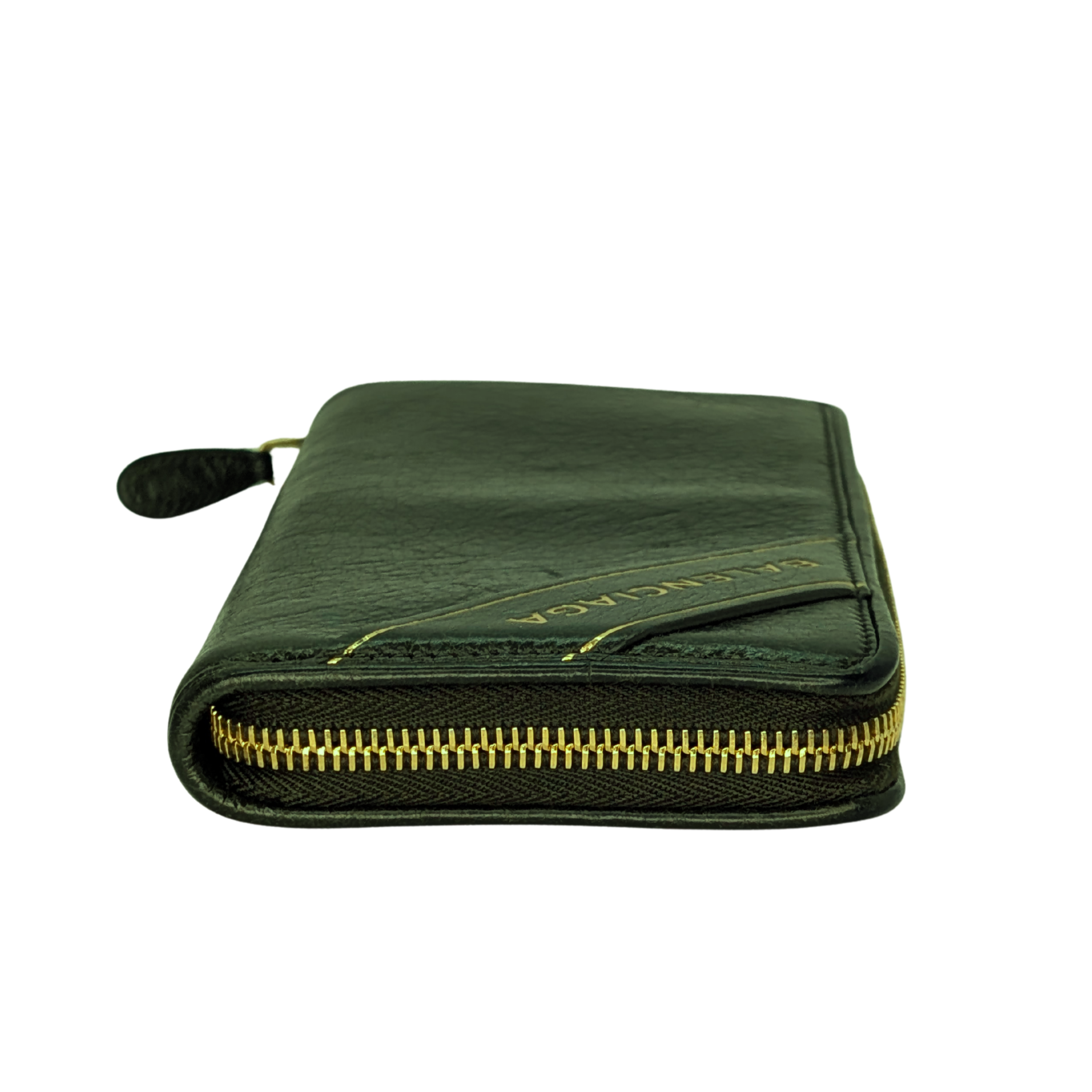 Balenciaga Zip Around Long Wallet Olive Green