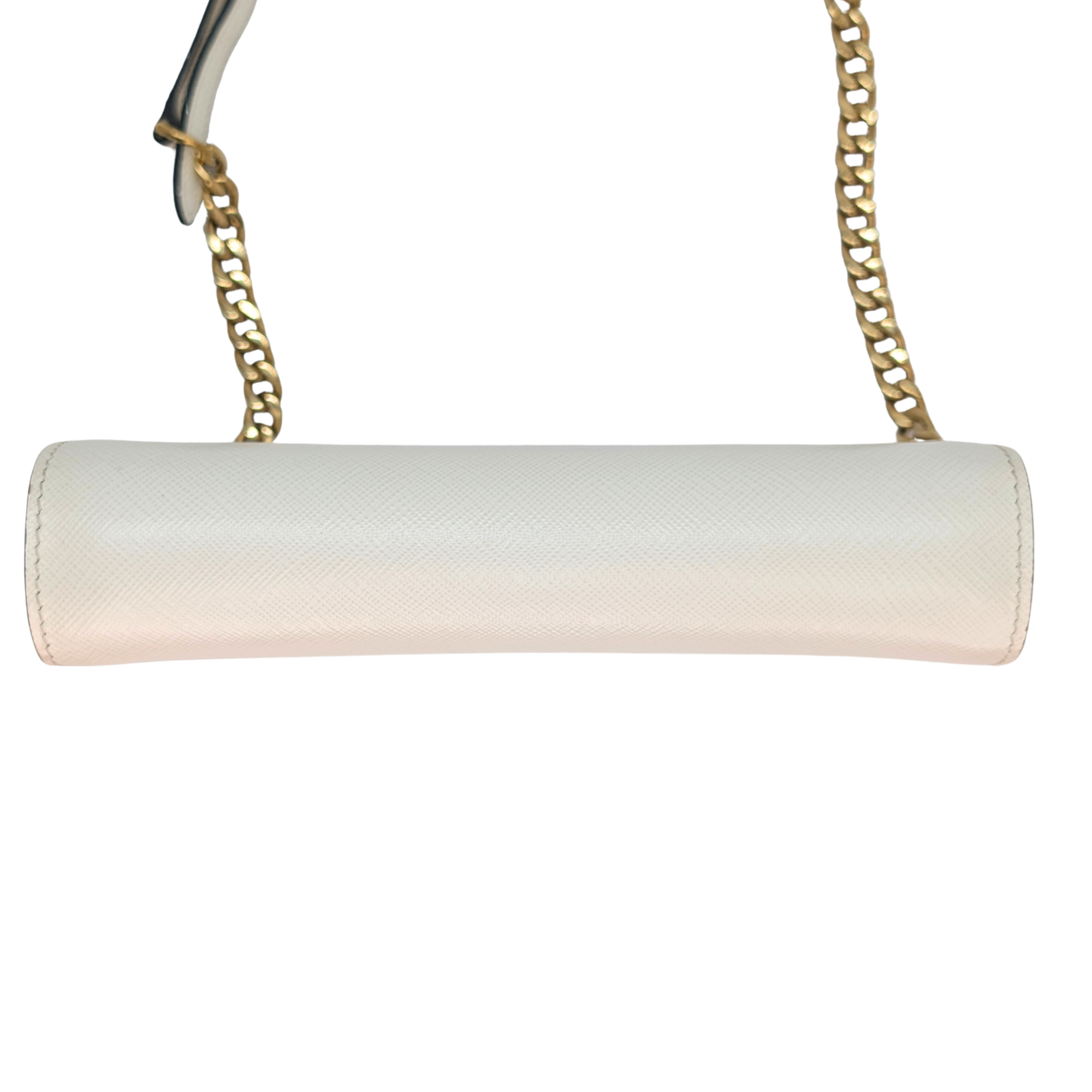 Prada Saffiano White Small Chain Bag White