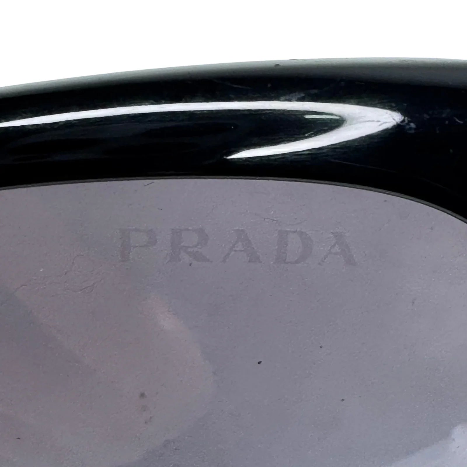 Prada SPR 150 Black Acetate Oversized Round Sunglasses