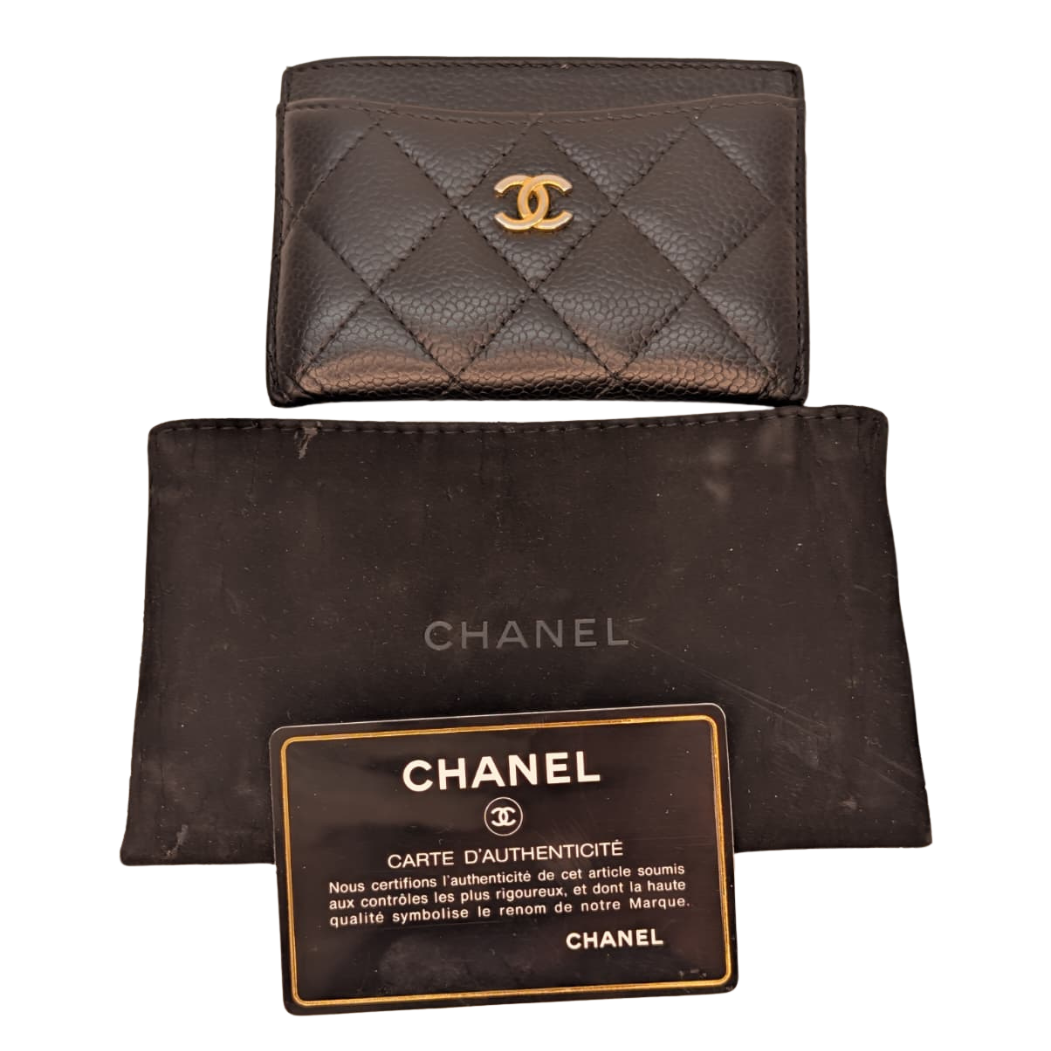 Chanel Classic Black Card Holder Black