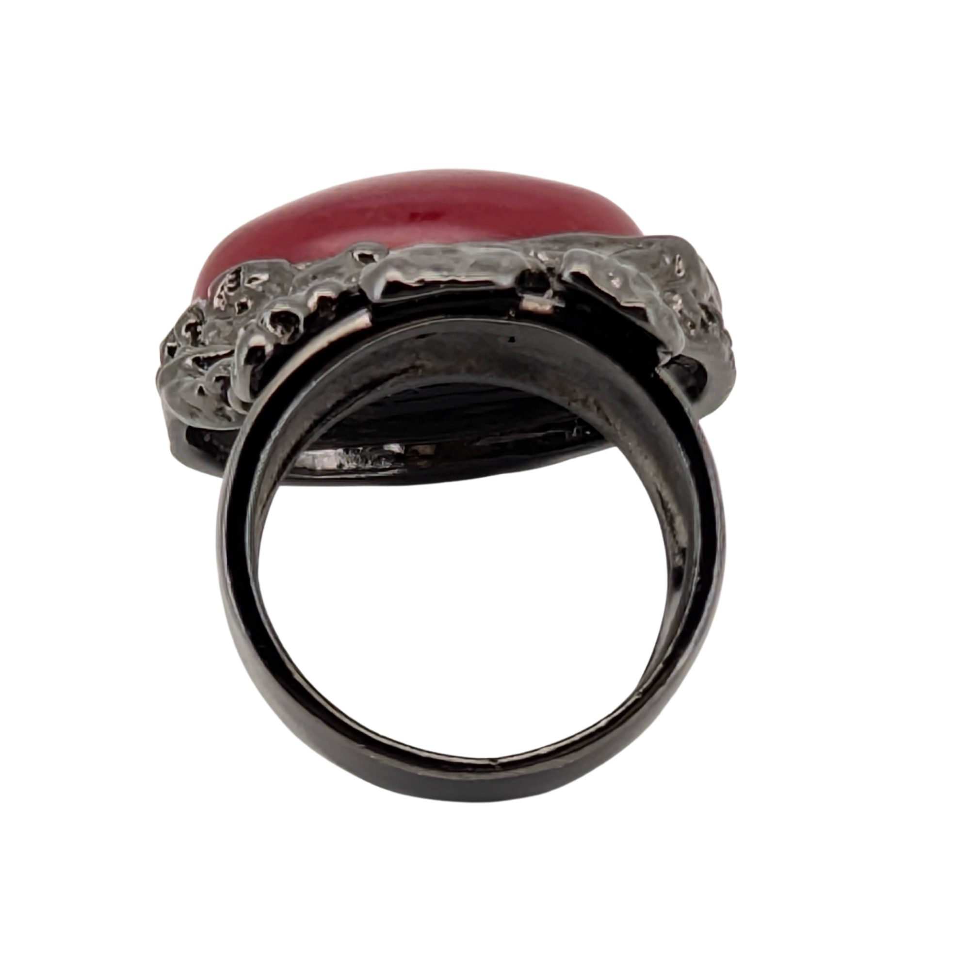 Yves Saint Laurent Arty Red Enamel Ring Size 56/P½