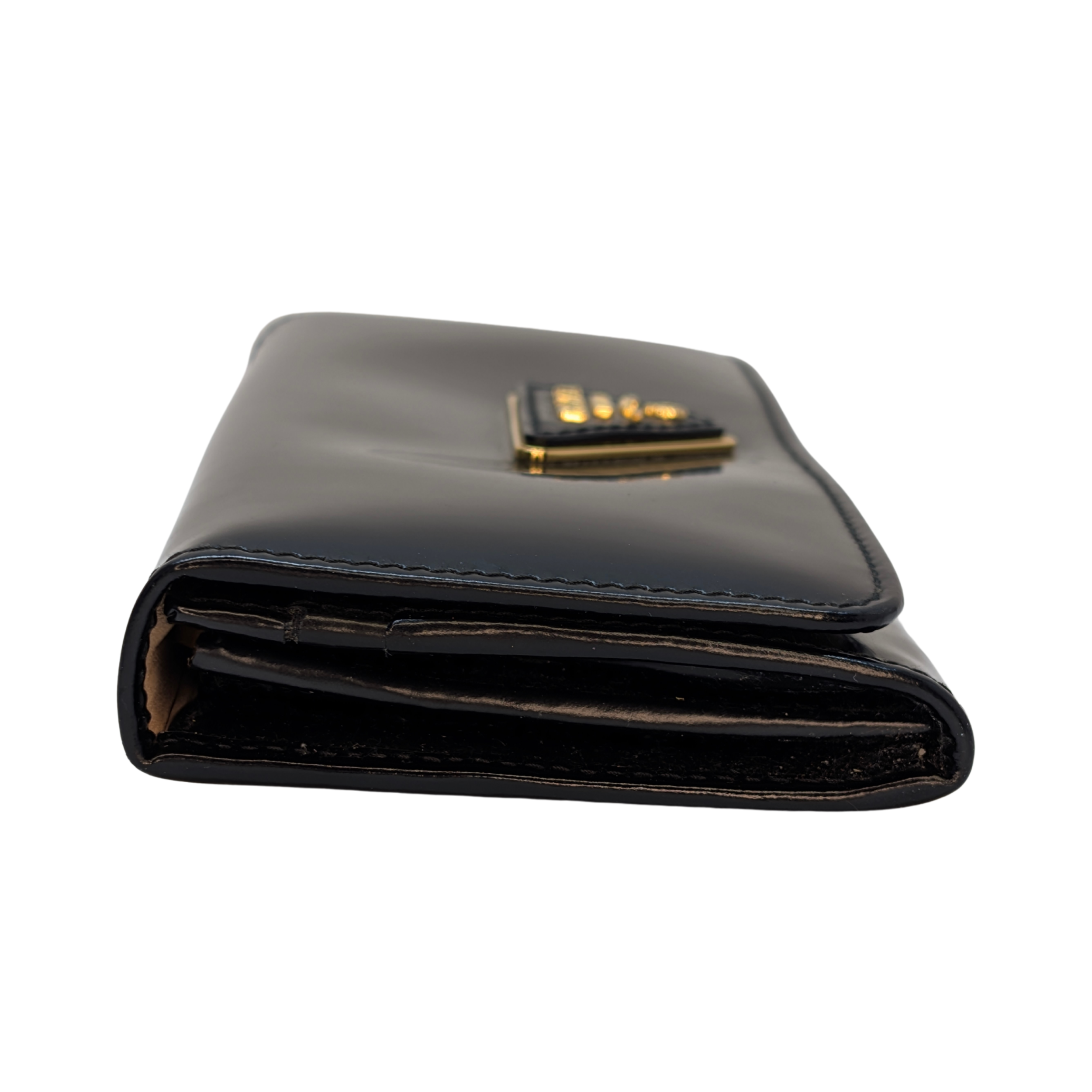 Prada Calfskin Leather Long Wallet Black