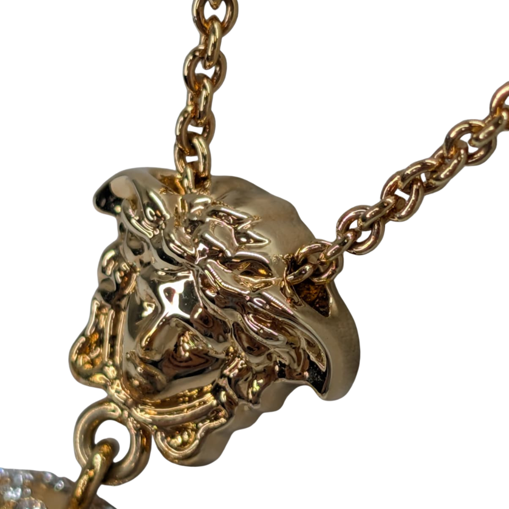 Versace Meduca Crystal-Embellished Pendant Necklace