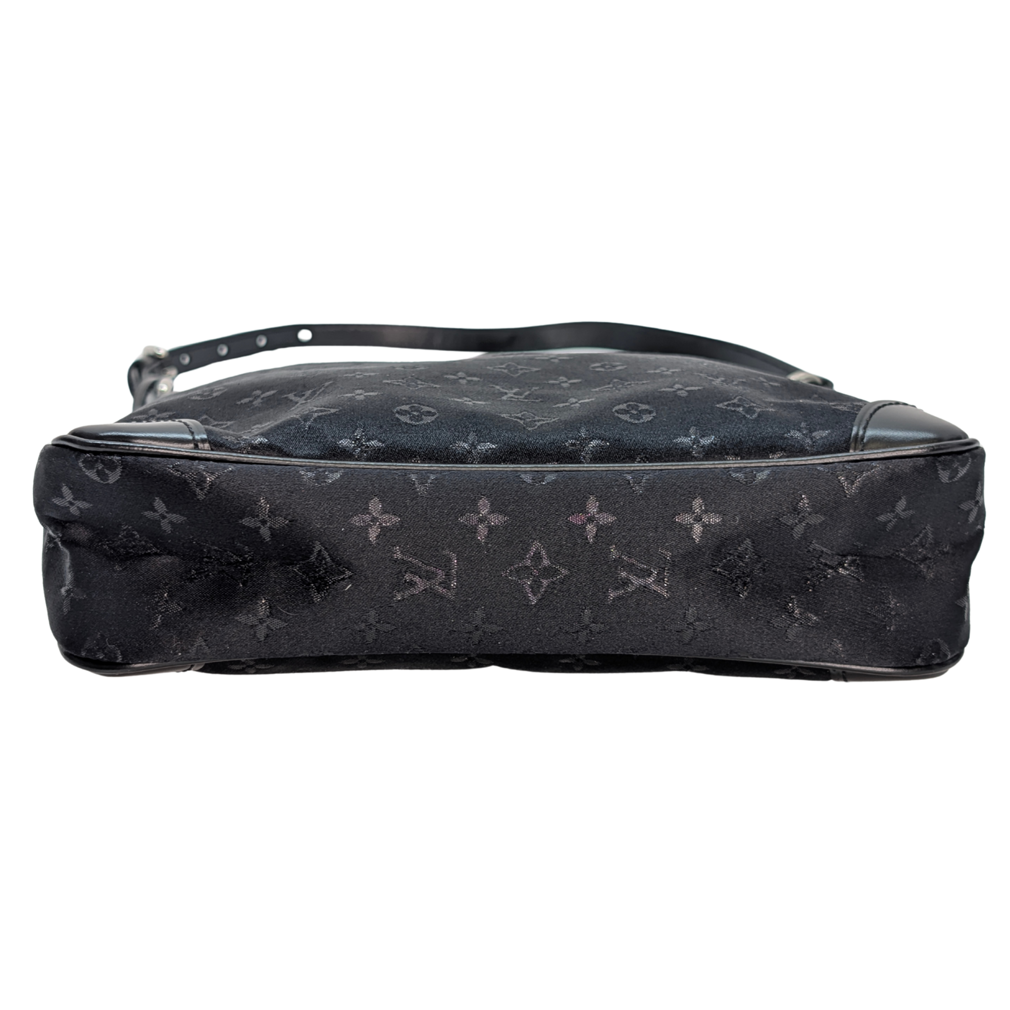 Louis Vuitton Satin Little Boulogne Monogram Bag Black