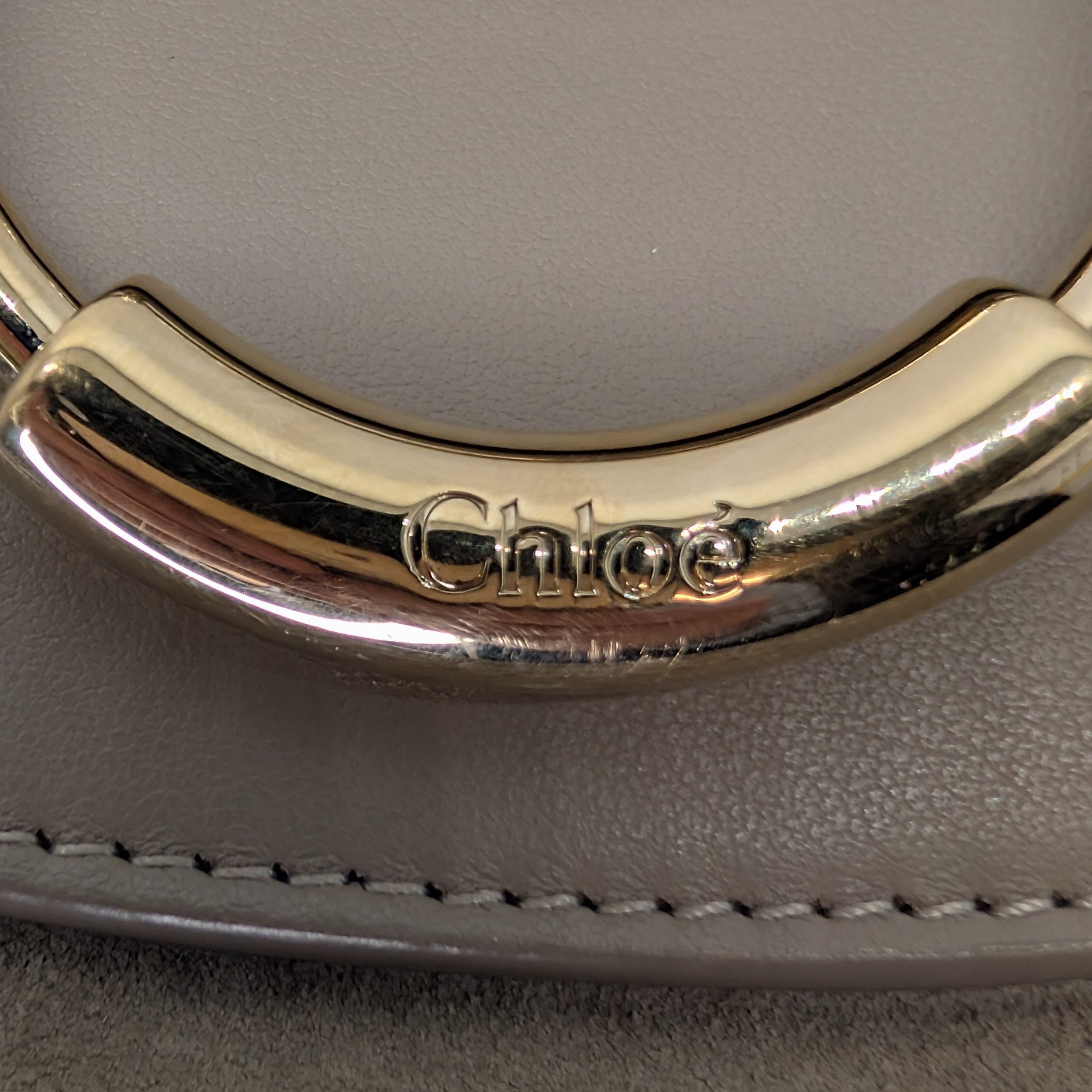 Chloe Calfskin Small Tess Bag Motty Grey