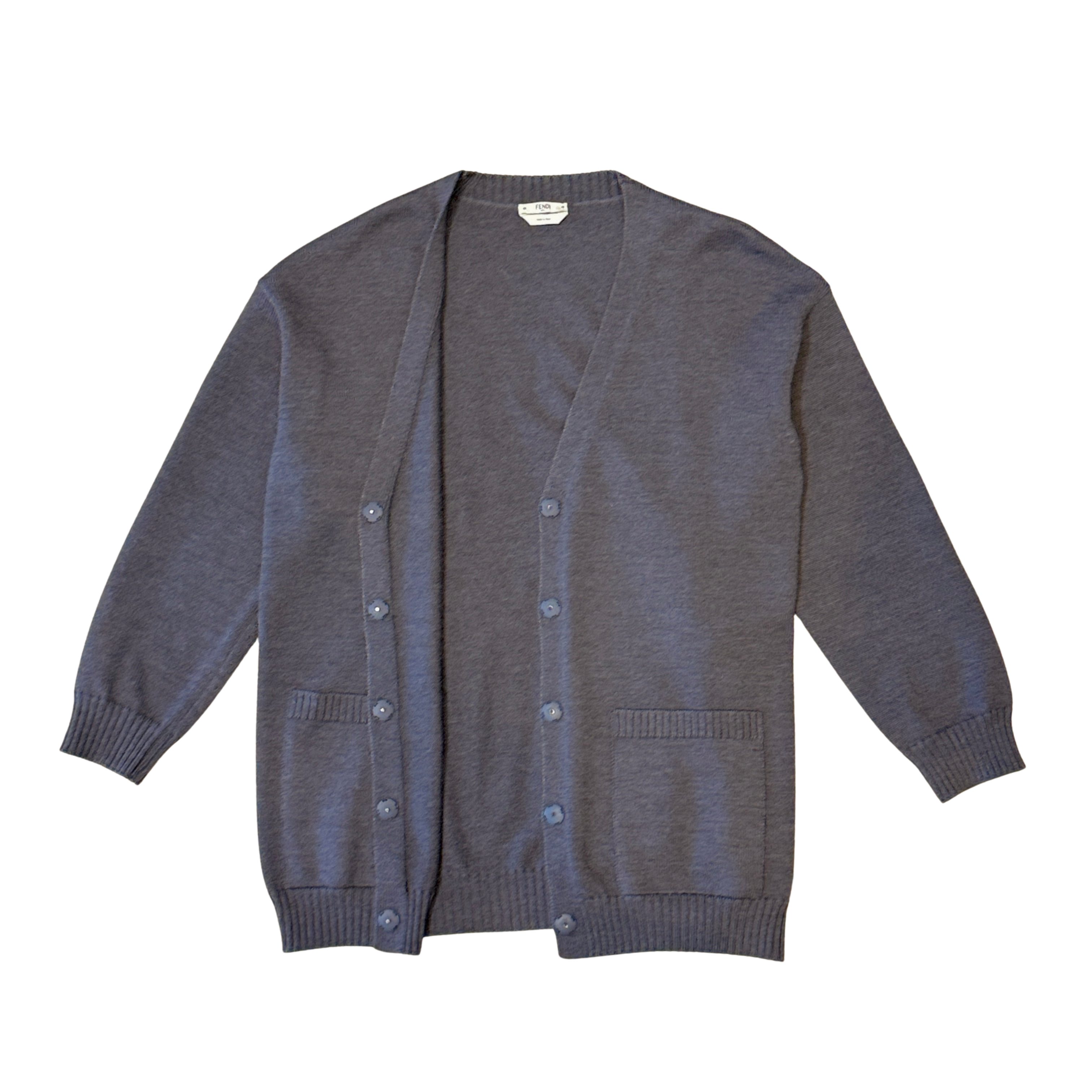 Fendi Roma Wool Cardigan Grey 42