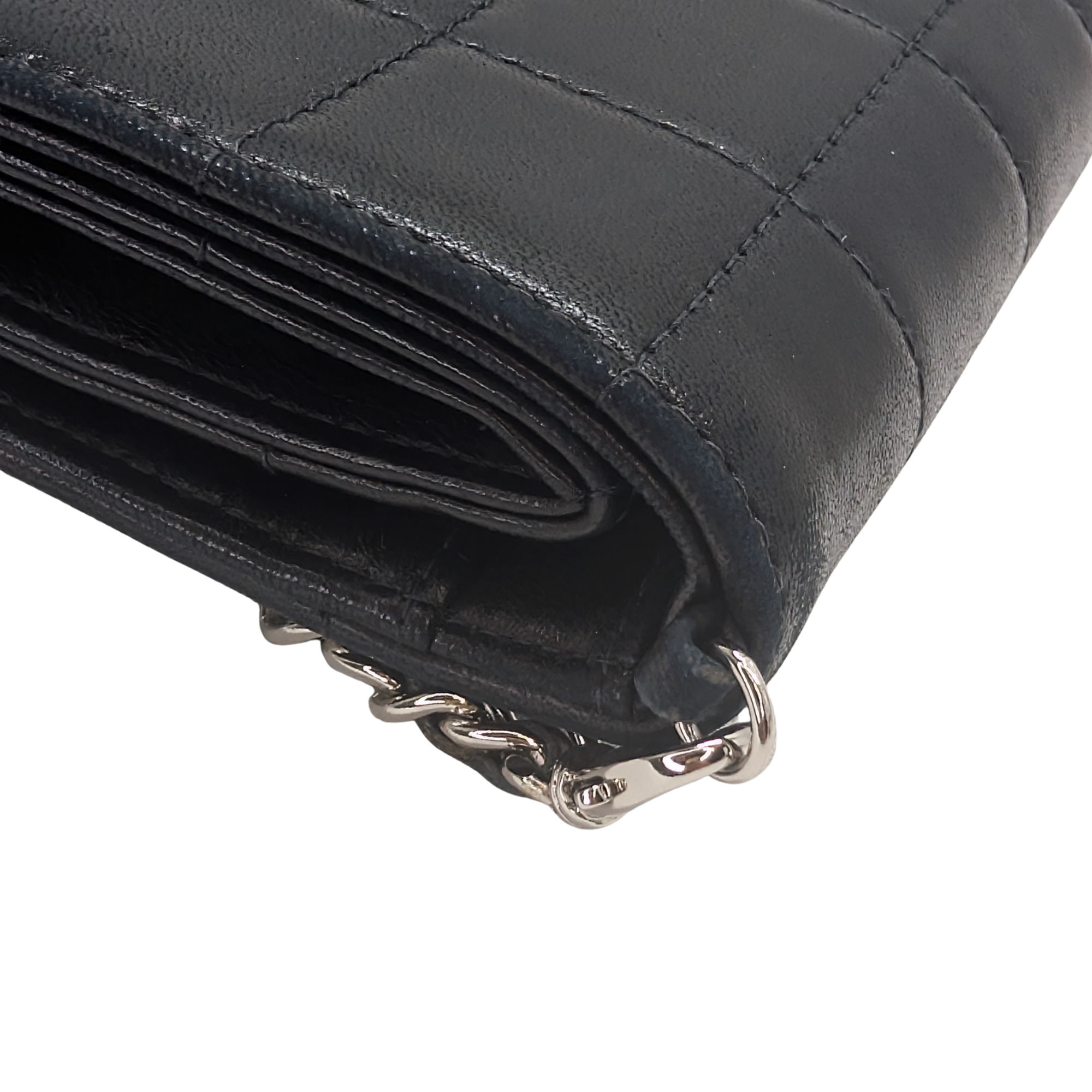 Chanel Chocolate Bar WOC Black/Silver Shoulder Bag