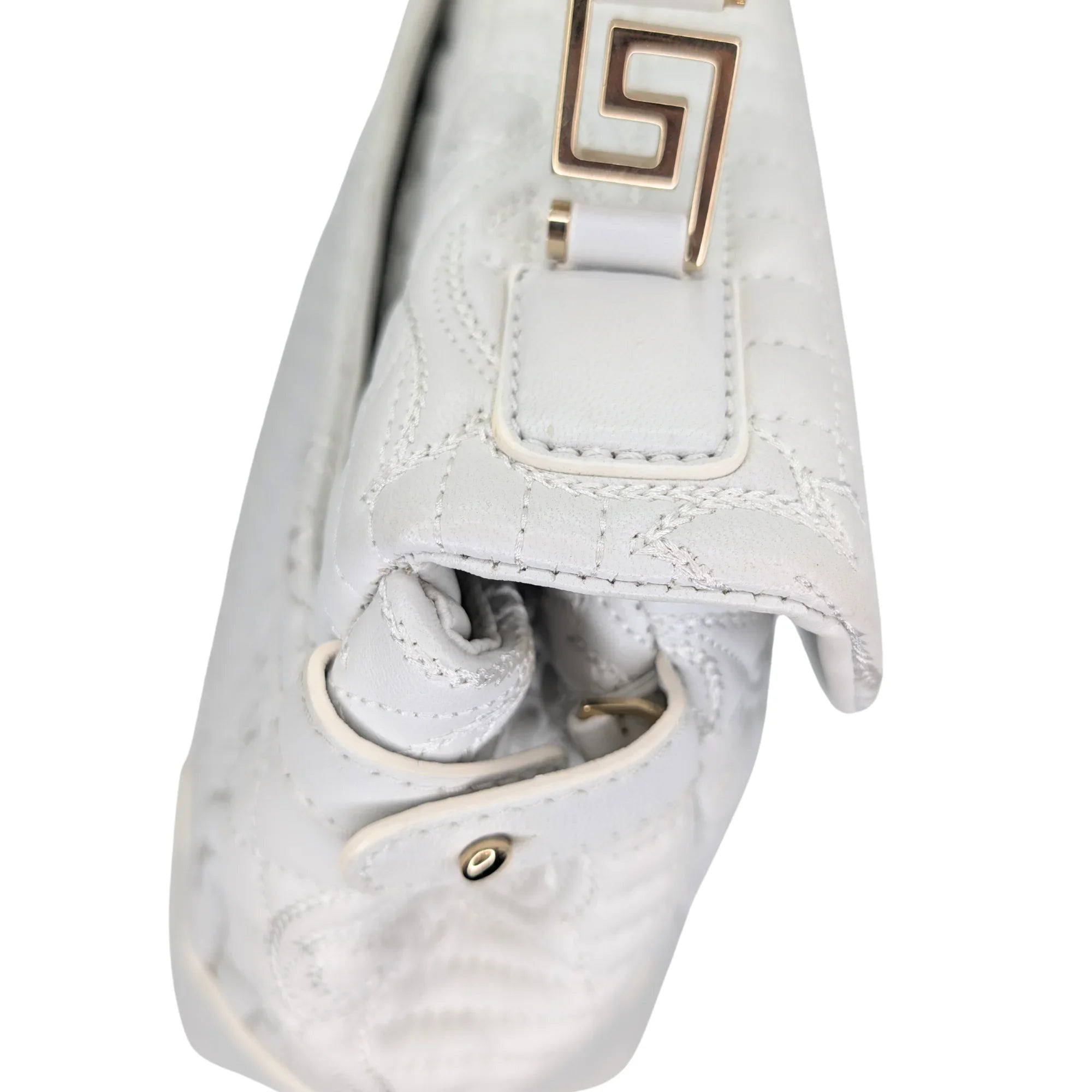 Versace Vanitas Barocco Handbag White - Lost Designer