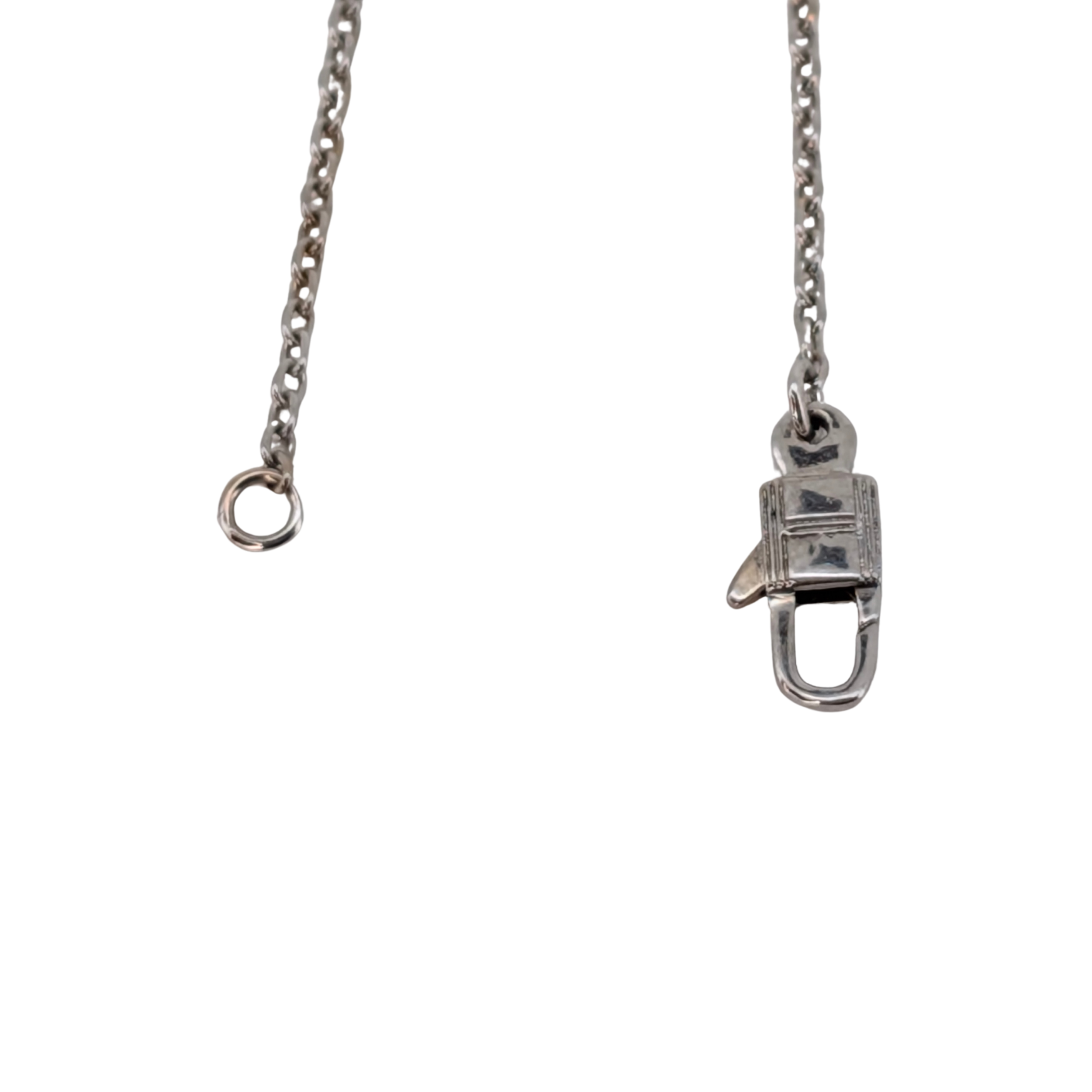 Hermes Constance Amulette Pendant Necklace 18k White Gold With Diamonds