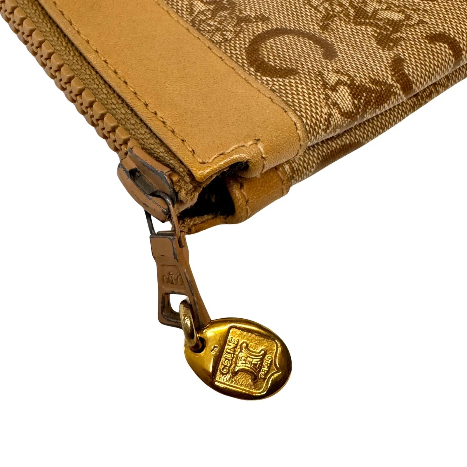 Brown Celine Leather Clutch
