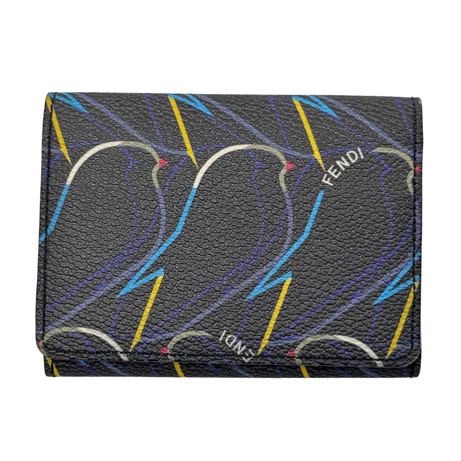 Fendi Vitello Elite Qutweet Compact Wallet
