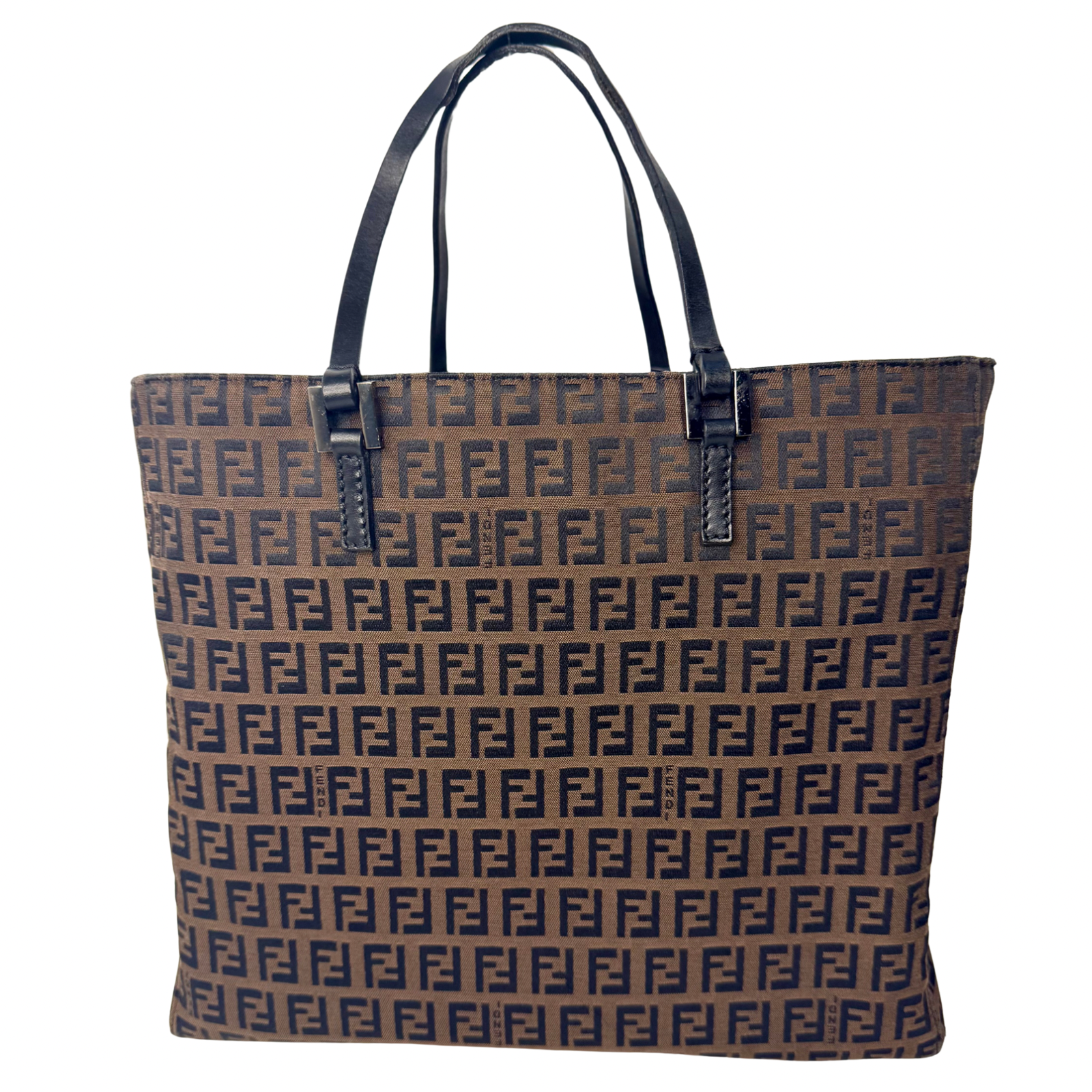 Fendi Zucca Brown Monogram Cloth Tote Bag