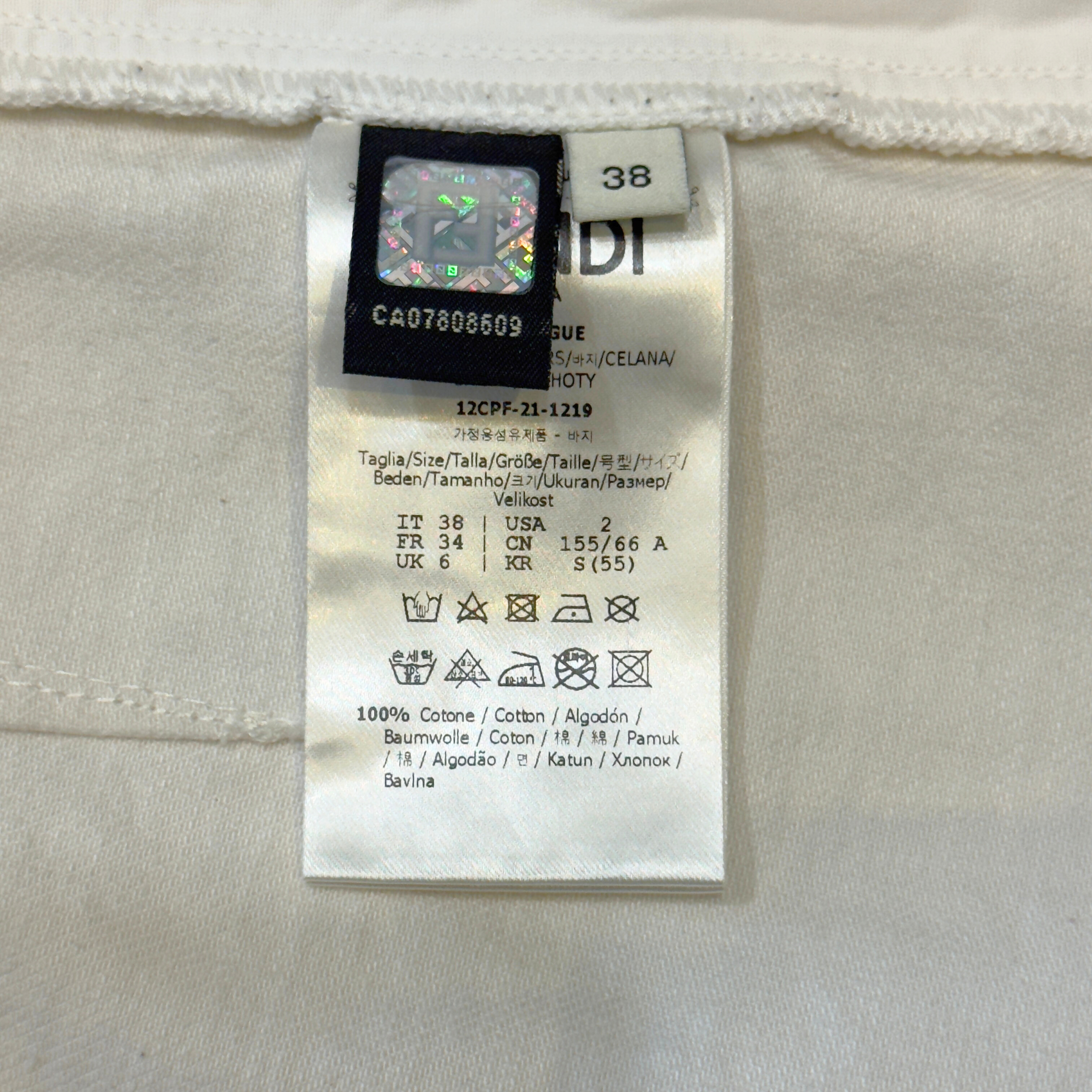 Fendi Denim Setup Shorts White 38