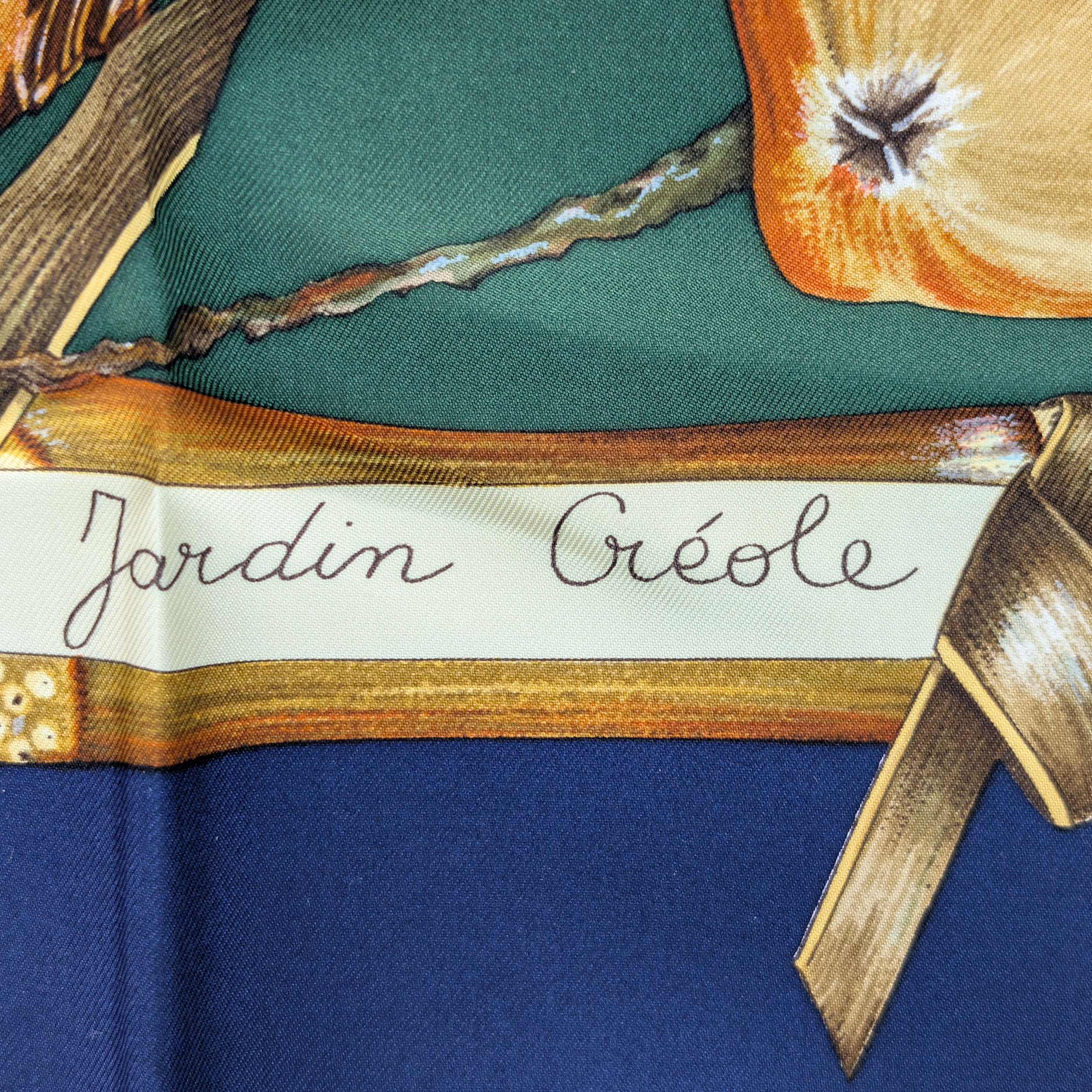 Hermès Jardin Créole Foulard Silk Scarf by Valérie Dawlat-Dumoulin