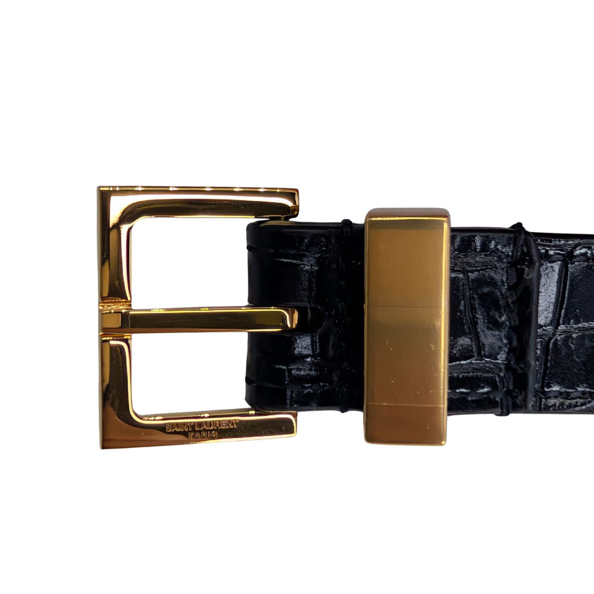 Yves Saint Laurent Manhattan Medium Crocodile Embossed Shoulder Bag