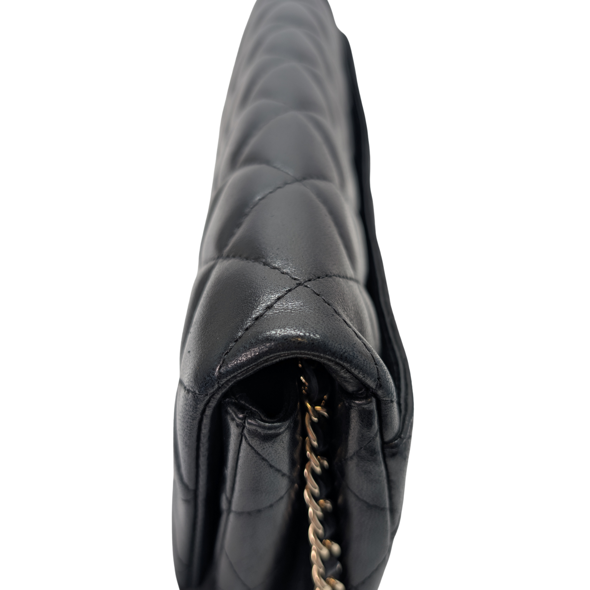 Chanel Classic Quilted Clutch With Chain Black