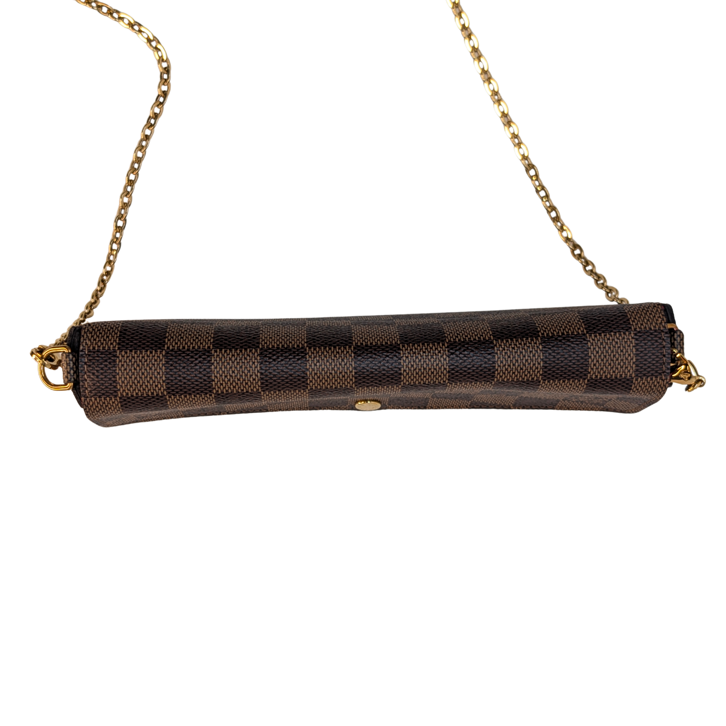 Louis Vuitton Damier Ebene Felicie Pochette Chain Wallet Bag