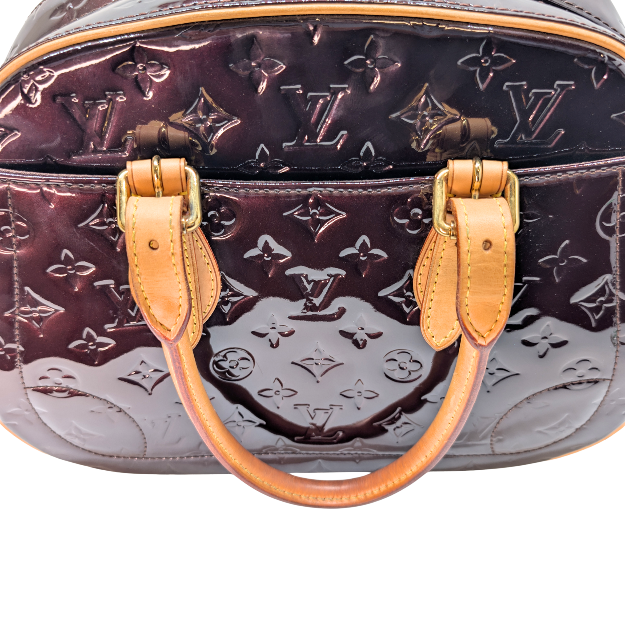 Louis Vuitton Summit Drive Vernis Patent Leather Handbag Burgandy