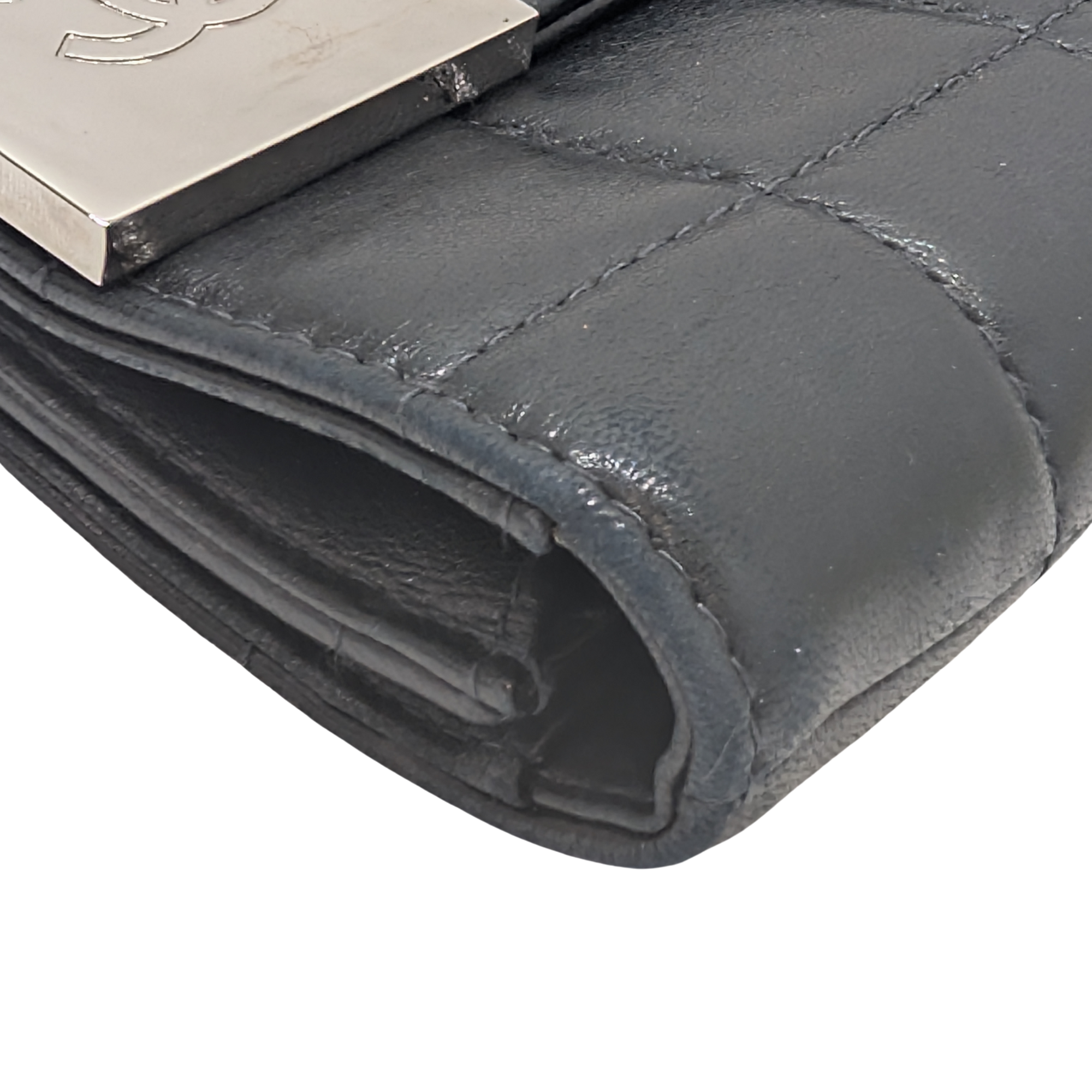 Chanel Chocolate Bar WOC Black/Silver Shoulder Bag