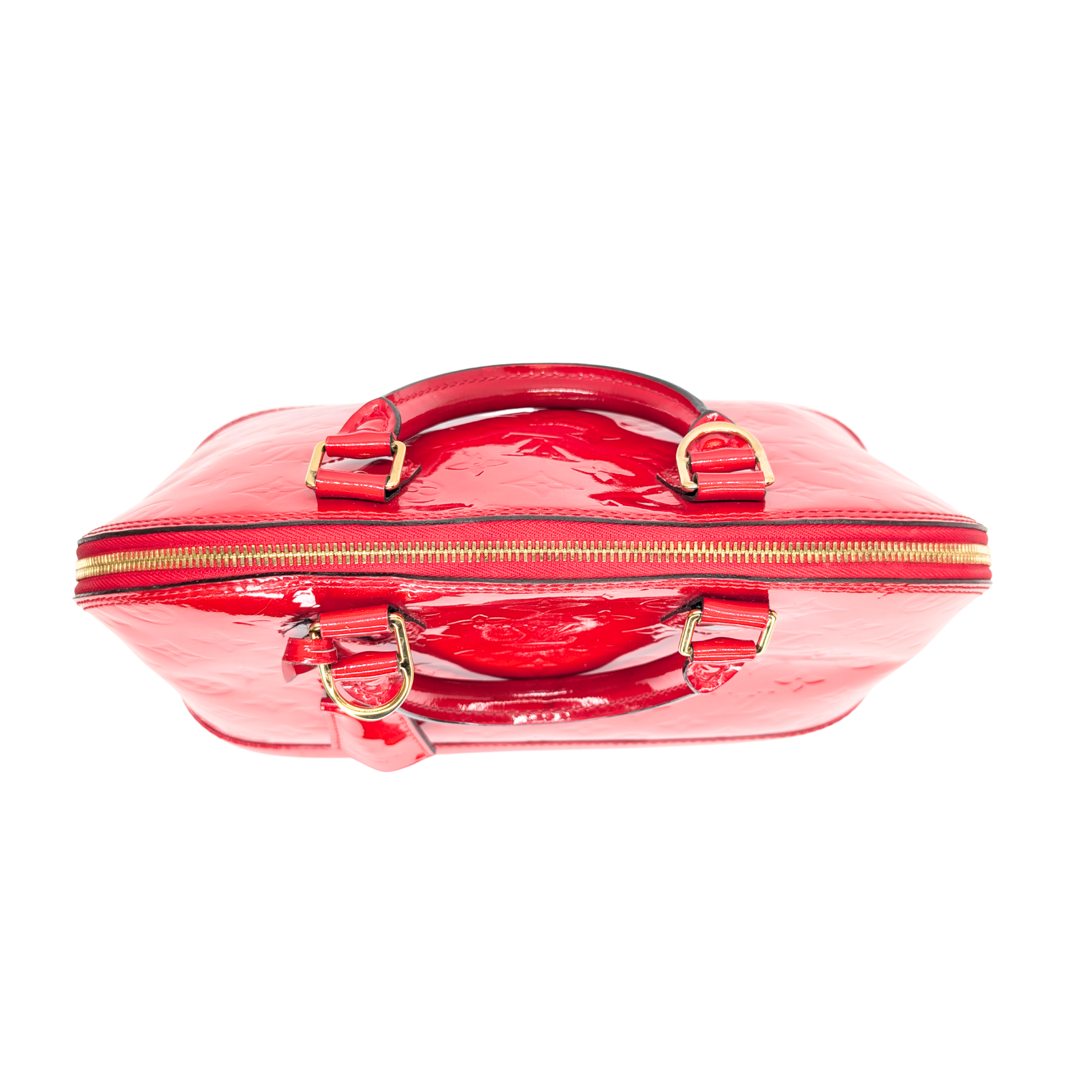 Louis Vuitton Alma Pm Vernis Leather Red Bag