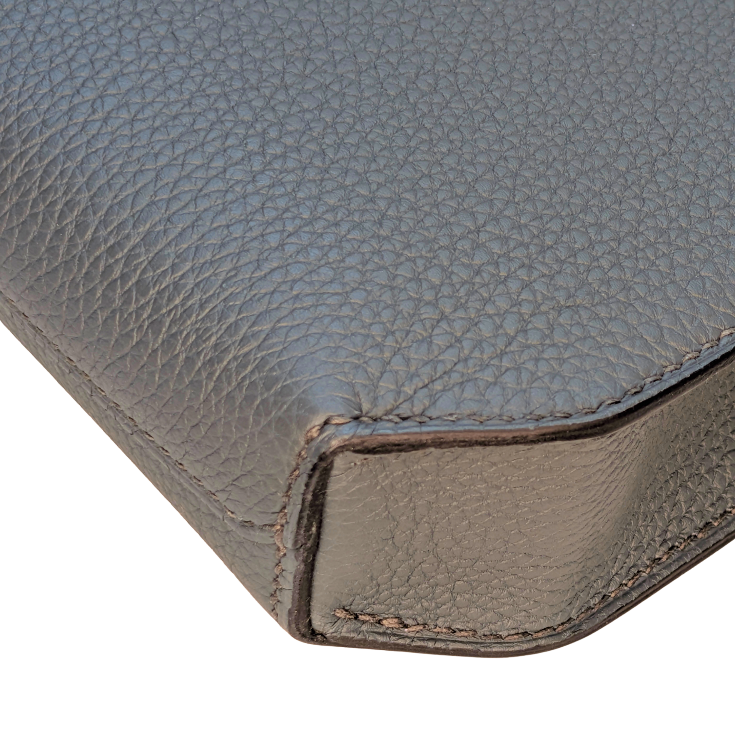 Hermès Kelly Dépêches 36 Briefcase Bag Bleu Orage Togo SHW Z Stamp