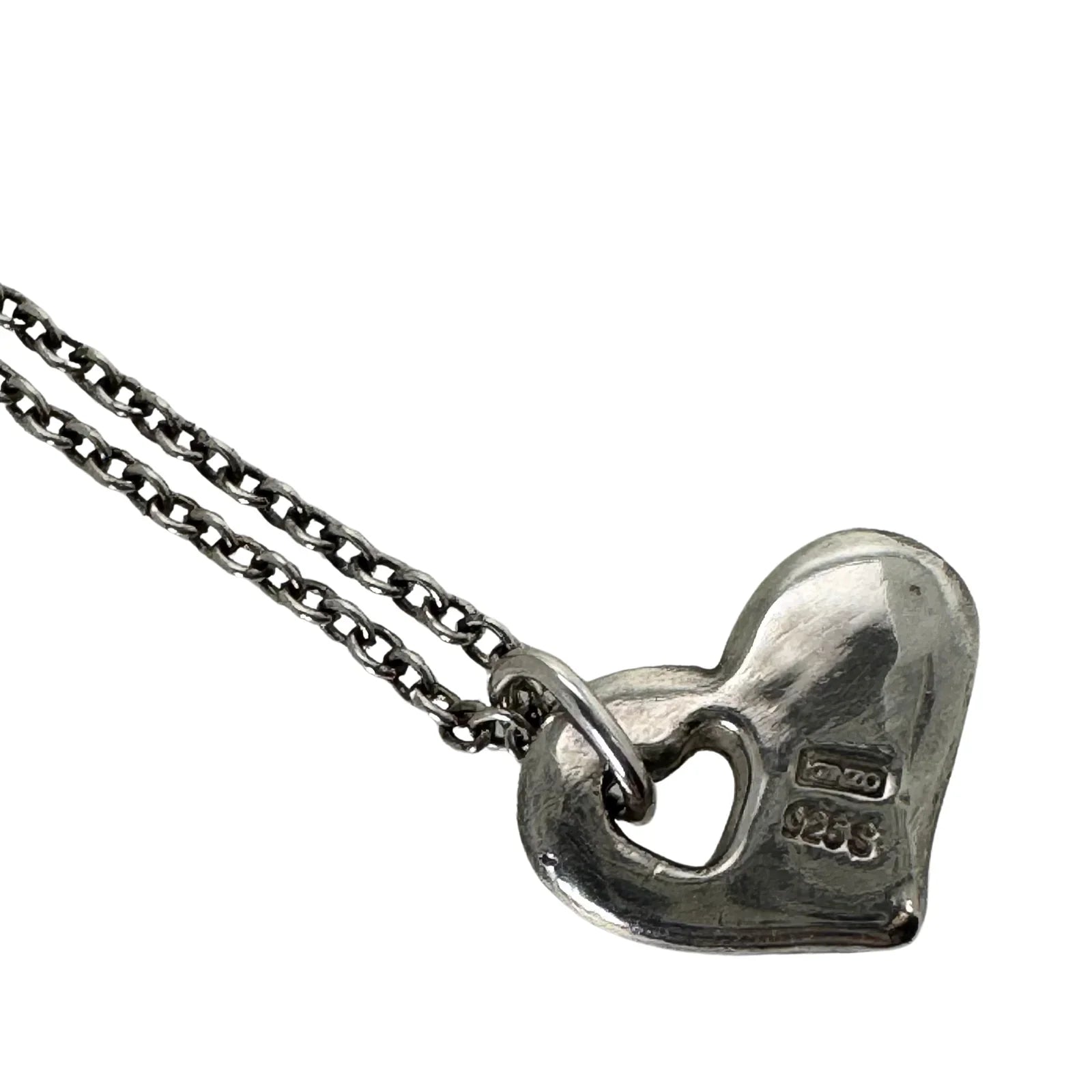 Kenzo Sterling Silver Heart Charm Bracelet