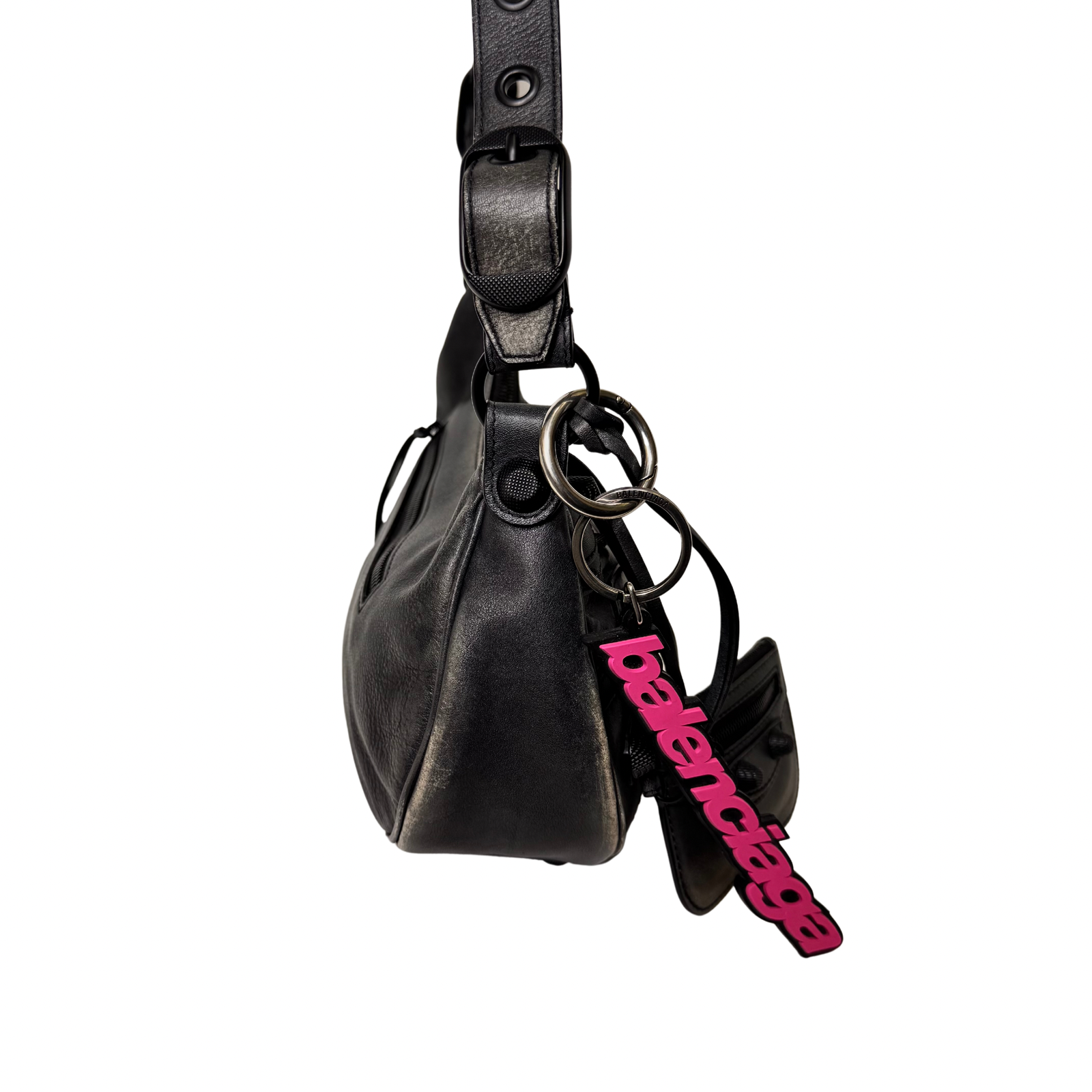 Balenciaga Calfskin Small Le Cagole Shoulder Bag – Black