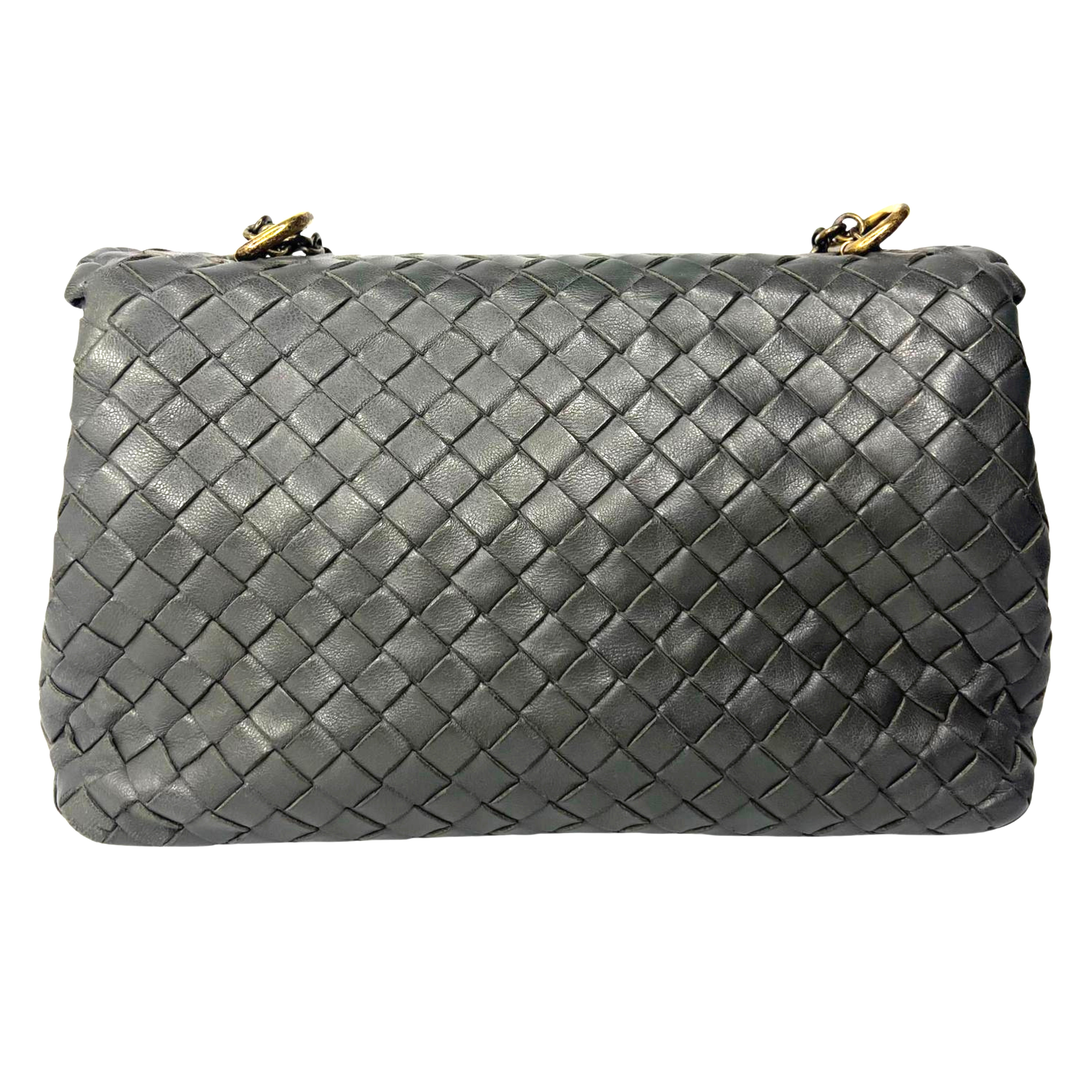 Bottega Veneta Nappa Intrecciato Medium Olimpia Bag – Steel Grey