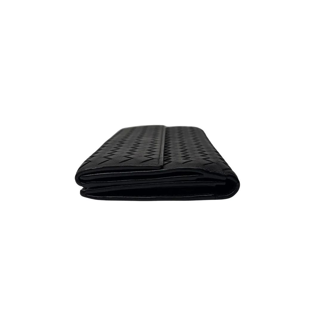 Bottega Veneta Nappa Intrecciato Continental Wallet Black