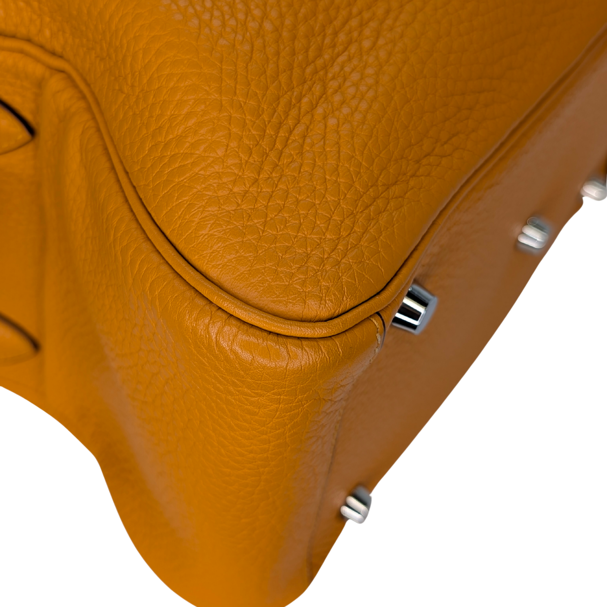 Hermes Lindy Clemence Handbag 26 C stamp SHW Orange