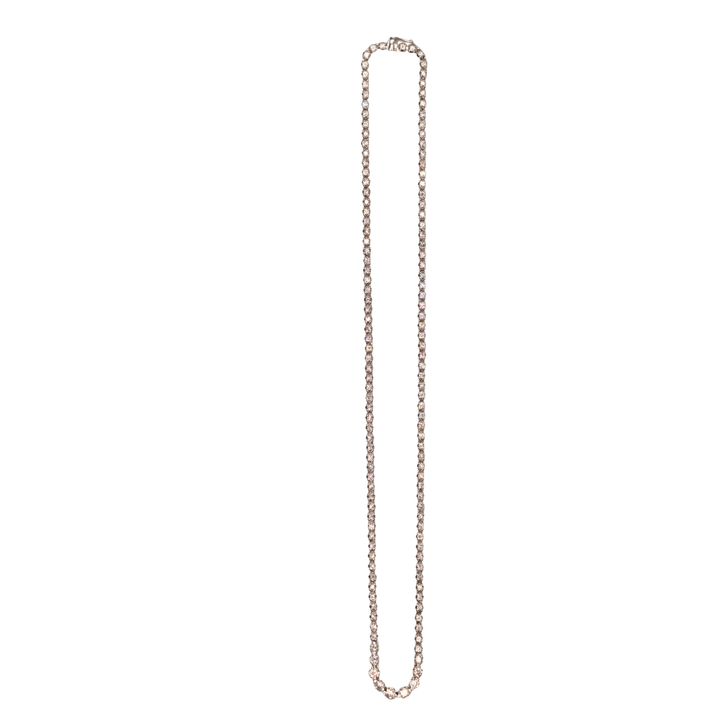 3.00Ct Natural Diamond Tennis Necklace In Platinum