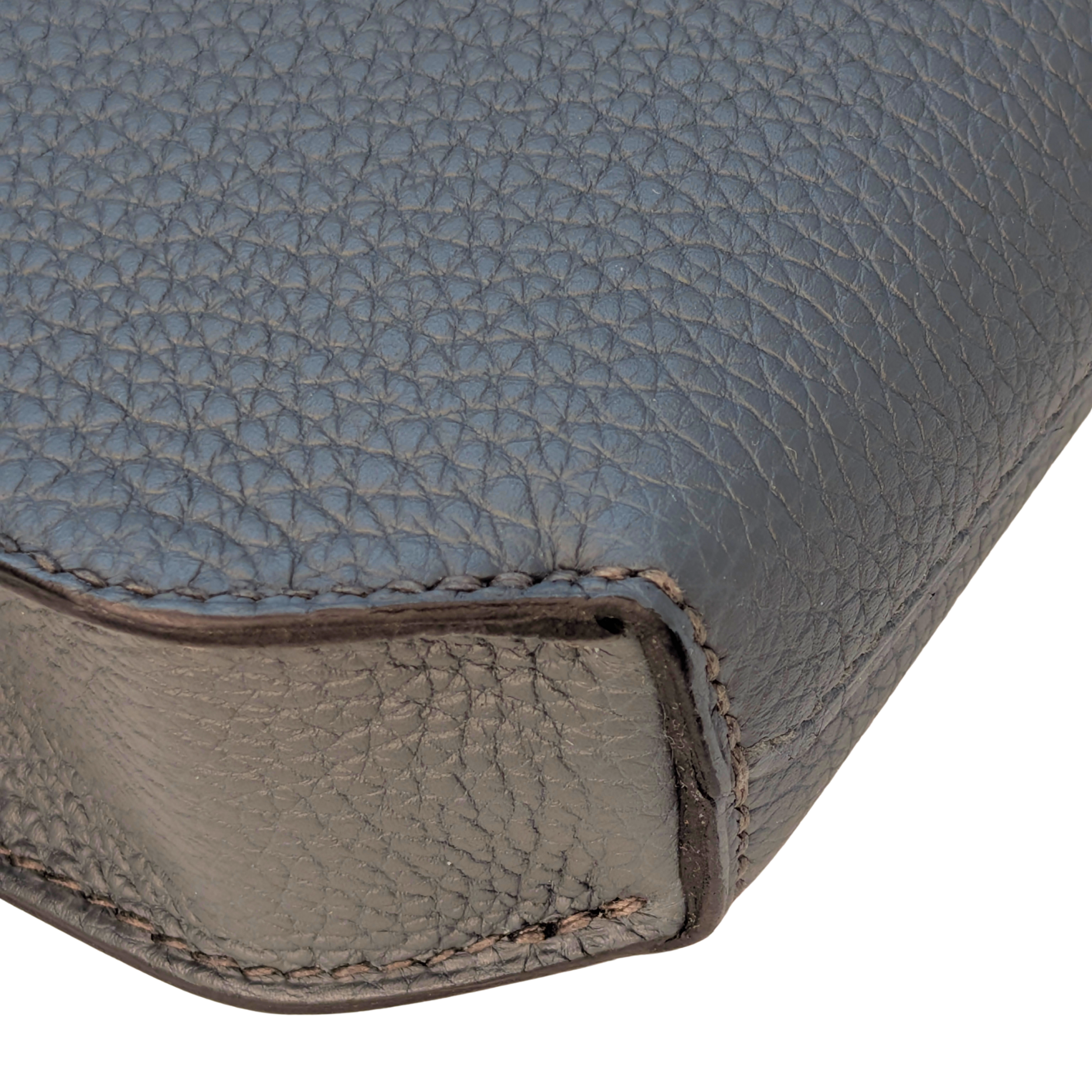 Hermès Kelly Dépêches 36 Briefcase Bag Bleu Orage Togo SHW Z Stamp