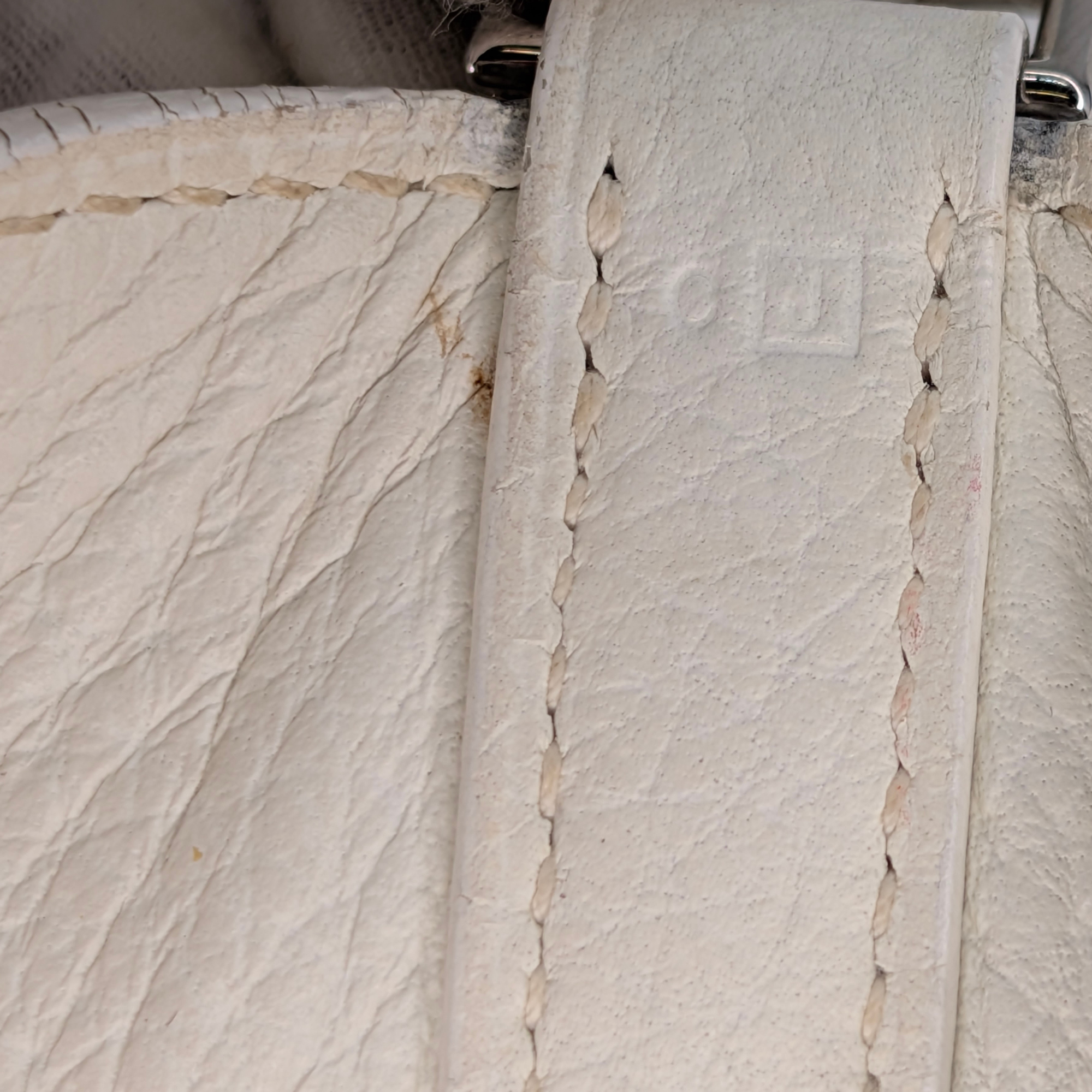 Hermès Picotin Lock PM 18 Bag Stamp J Beton/White