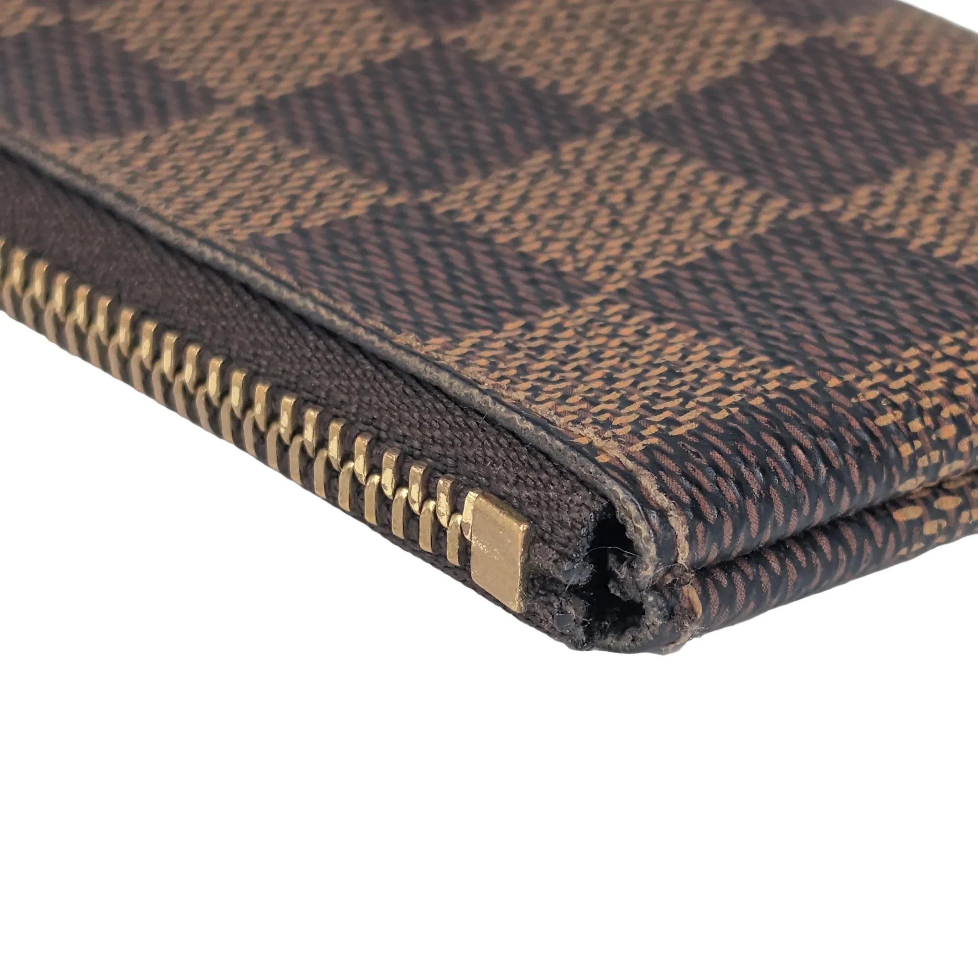 Louis Vuitton Damier Ebene Zippy Pouch Wallet Brown - Lost Designer